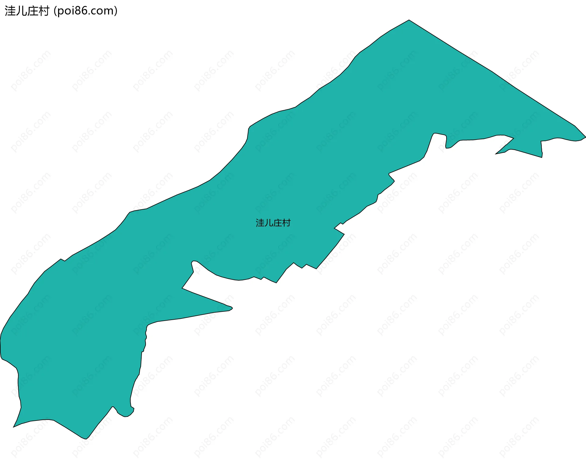 洼儿庄村边界地图