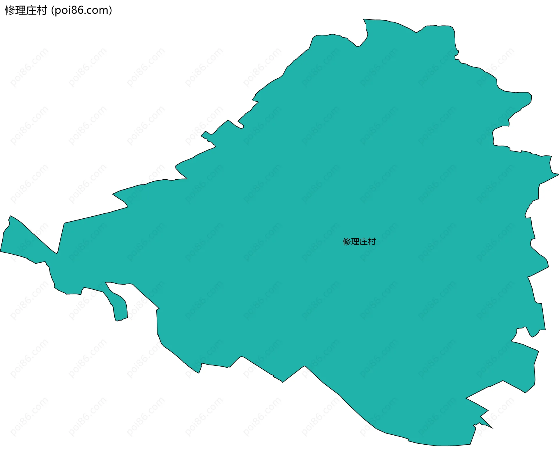 修理庄村边界地图