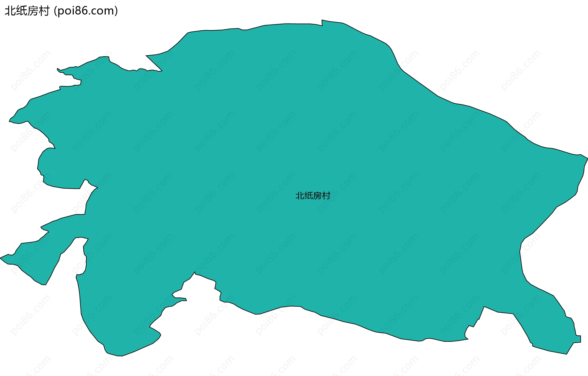 北纸房村边界地图