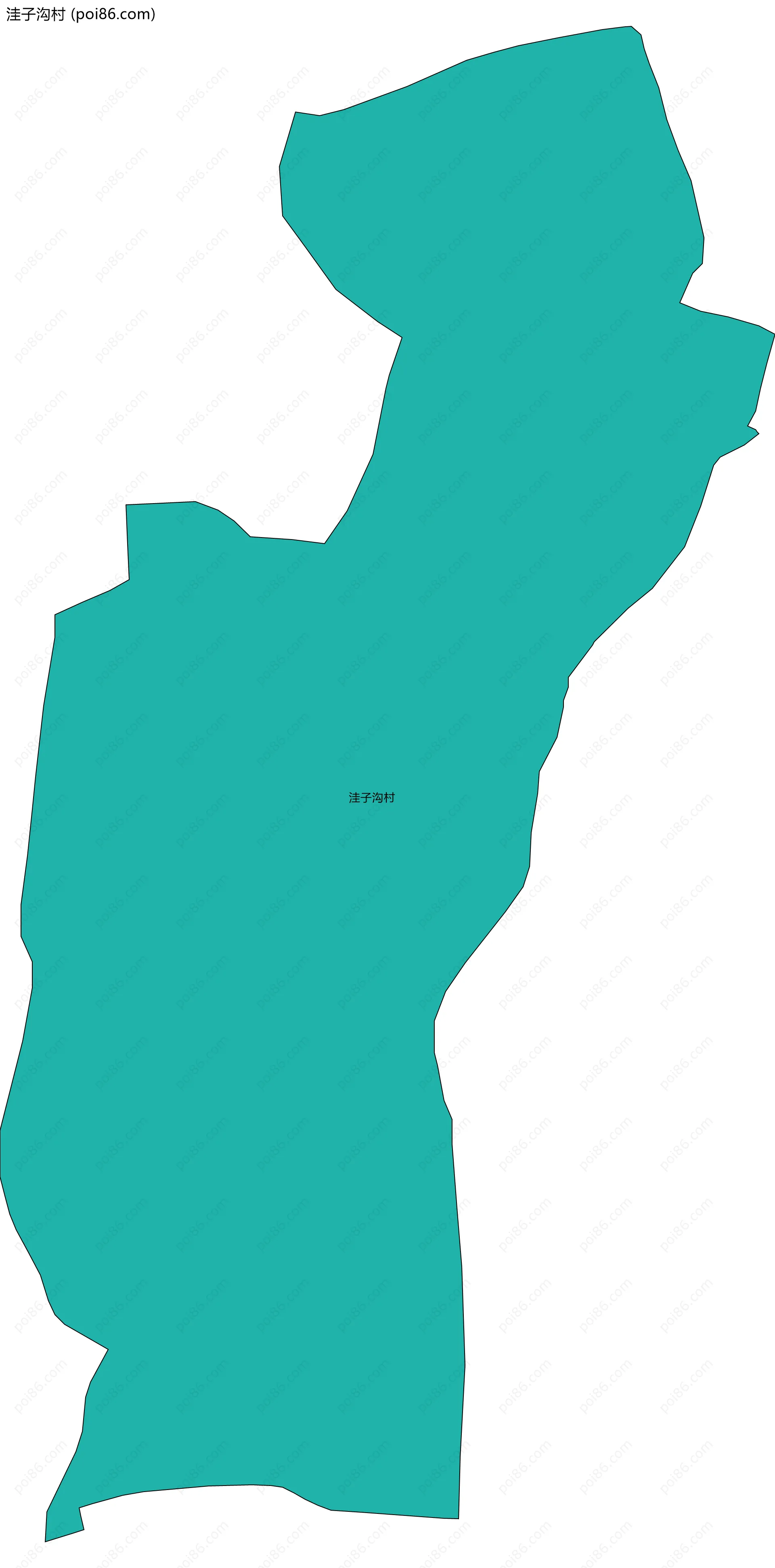 洼子沟村边界地图