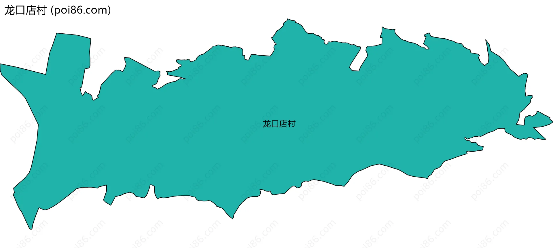 龙口店村边界地图