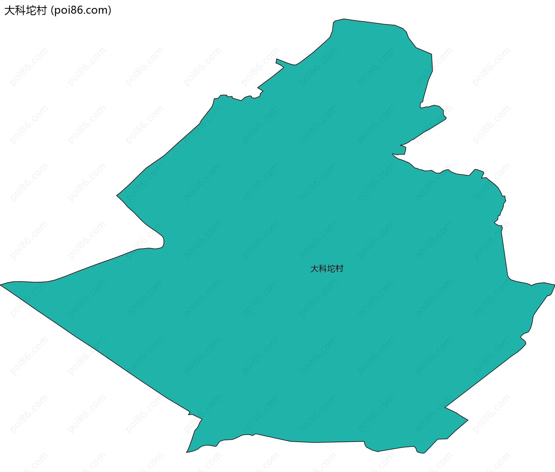 大科坨村边界地图