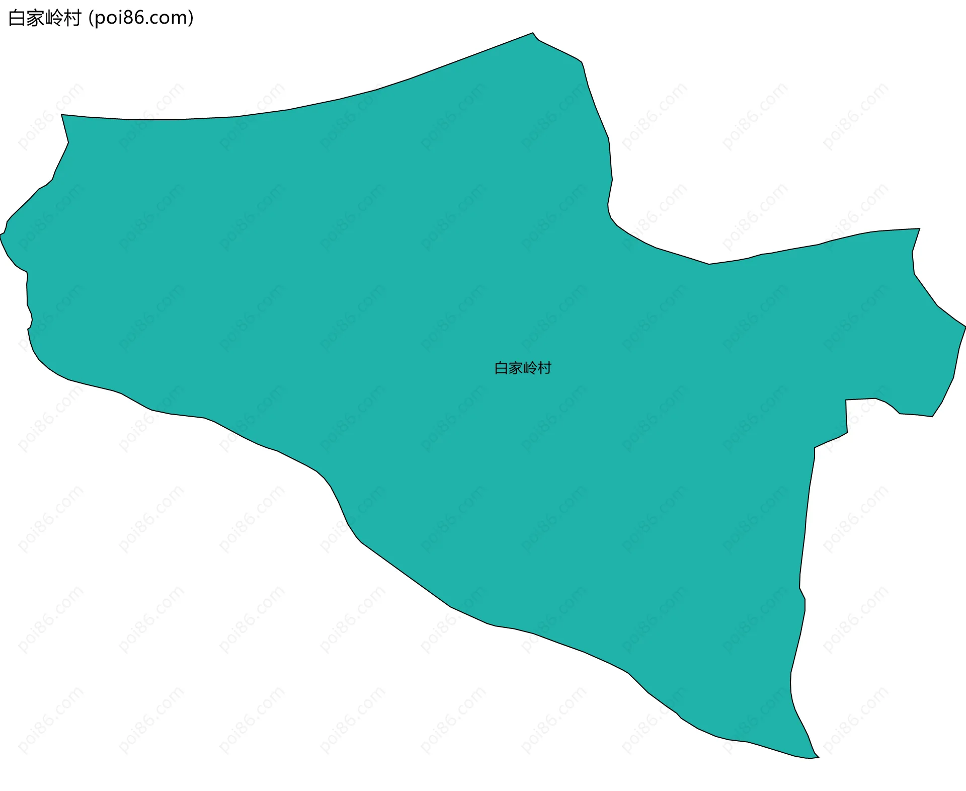 白家岭村边界地图
