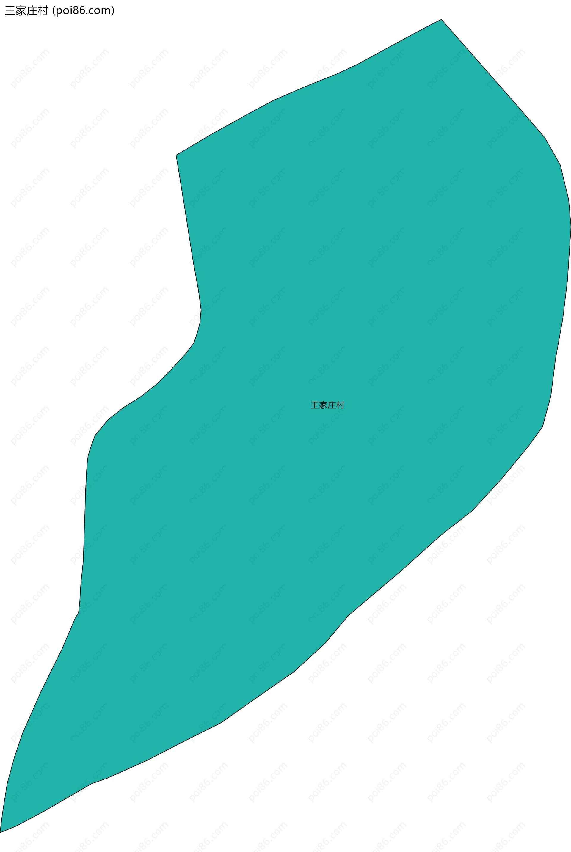 王家庄村边界地图