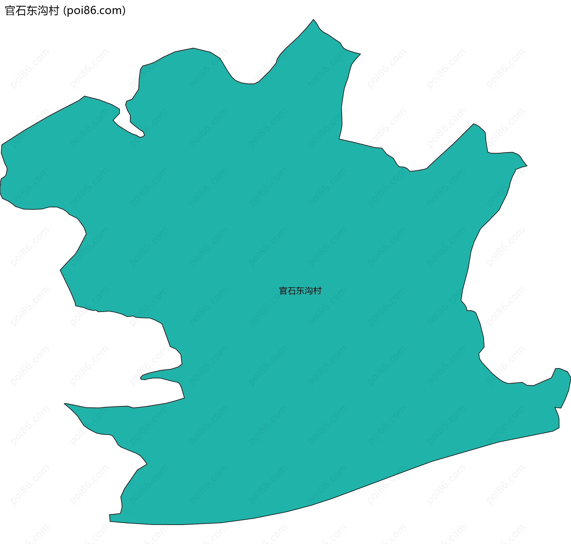 官石东沟村边界地图