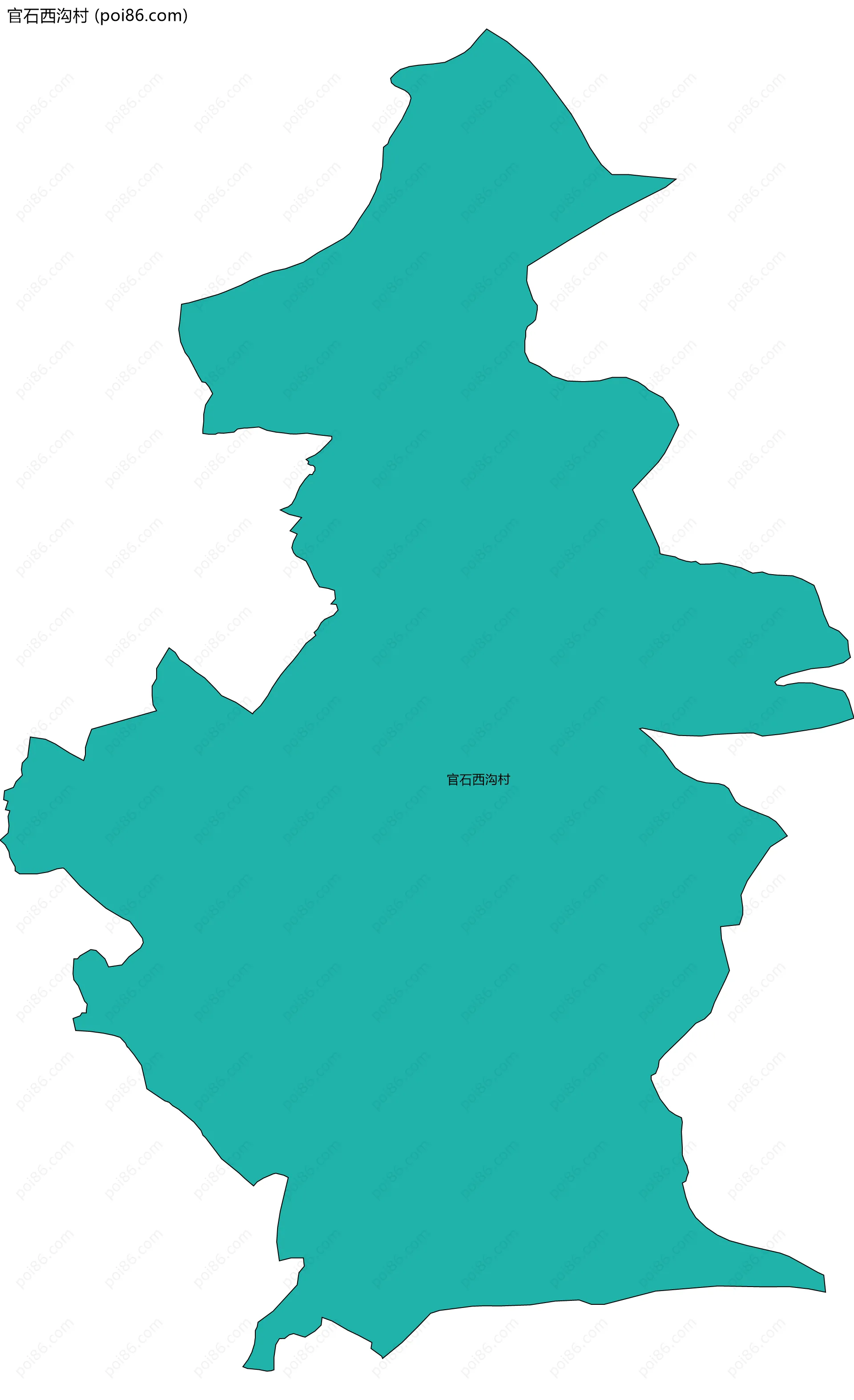 官石西沟村边界地图