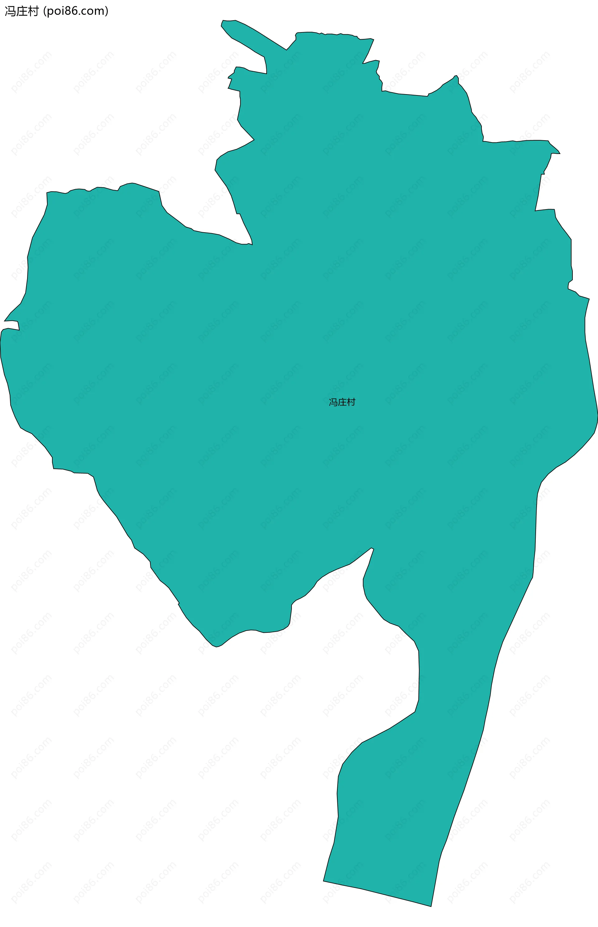 冯庄村边界地图