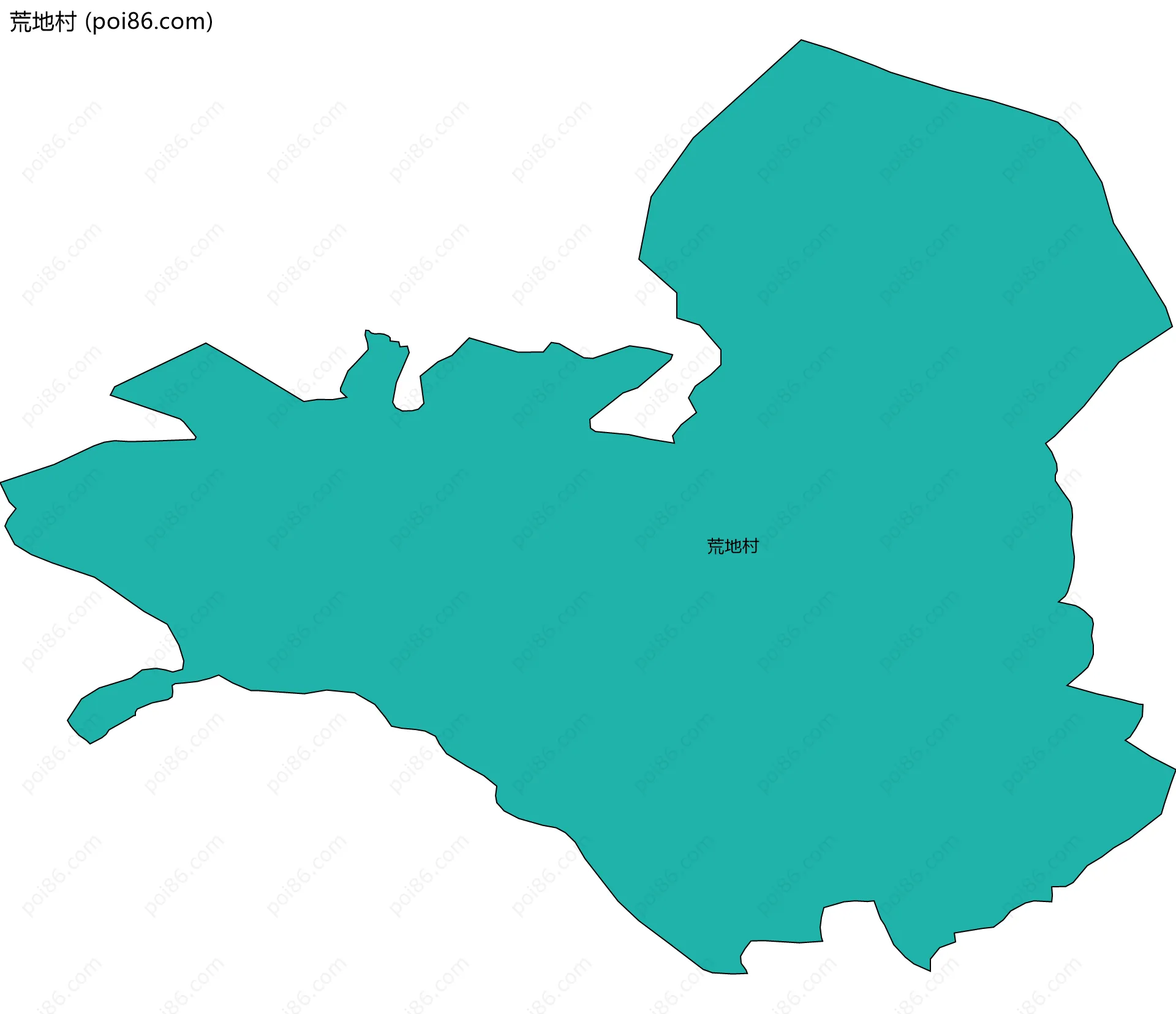荒地村边界地图