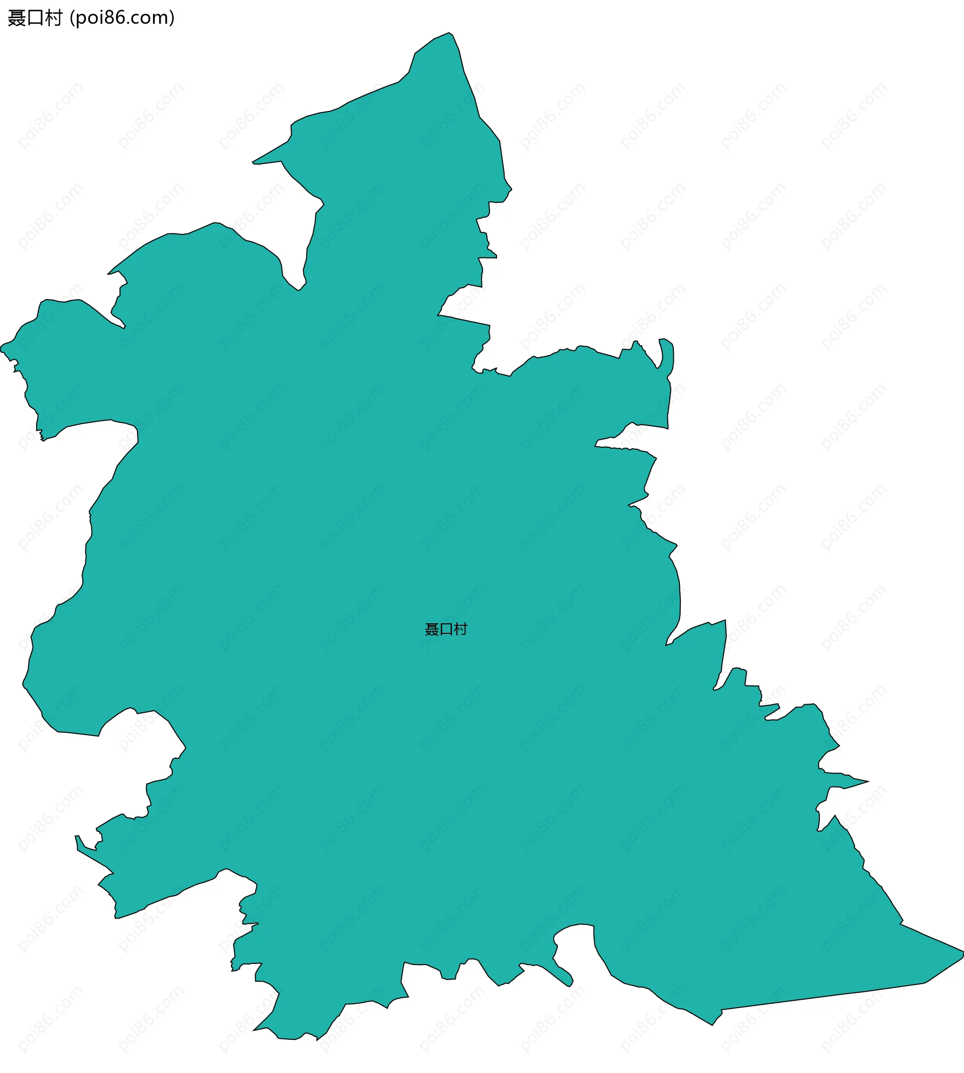 聂口村边界地图