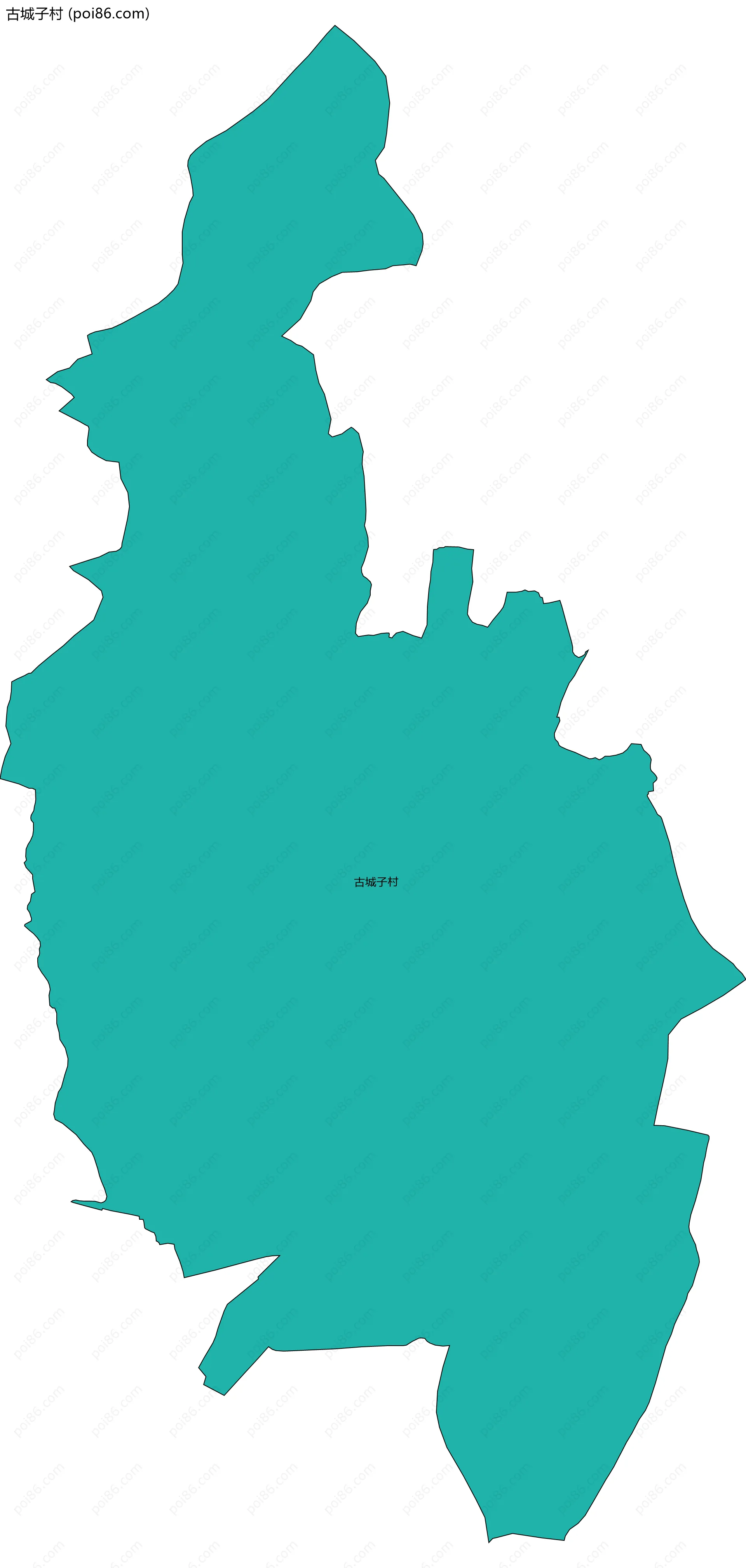 古城子村边界地图