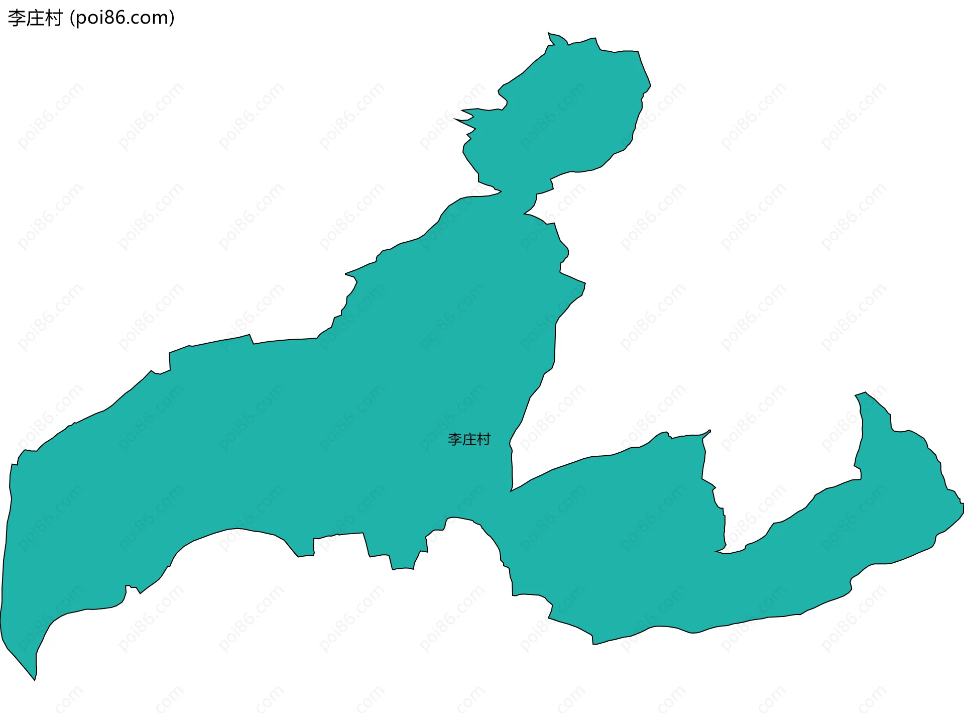 李庄村边界地图