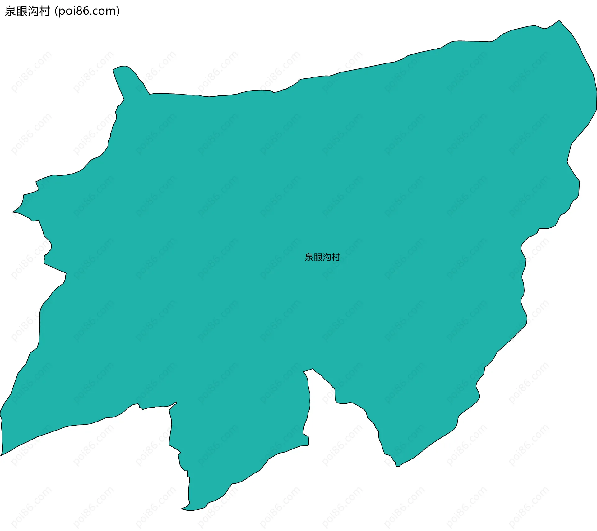 泉眼沟村边界地图