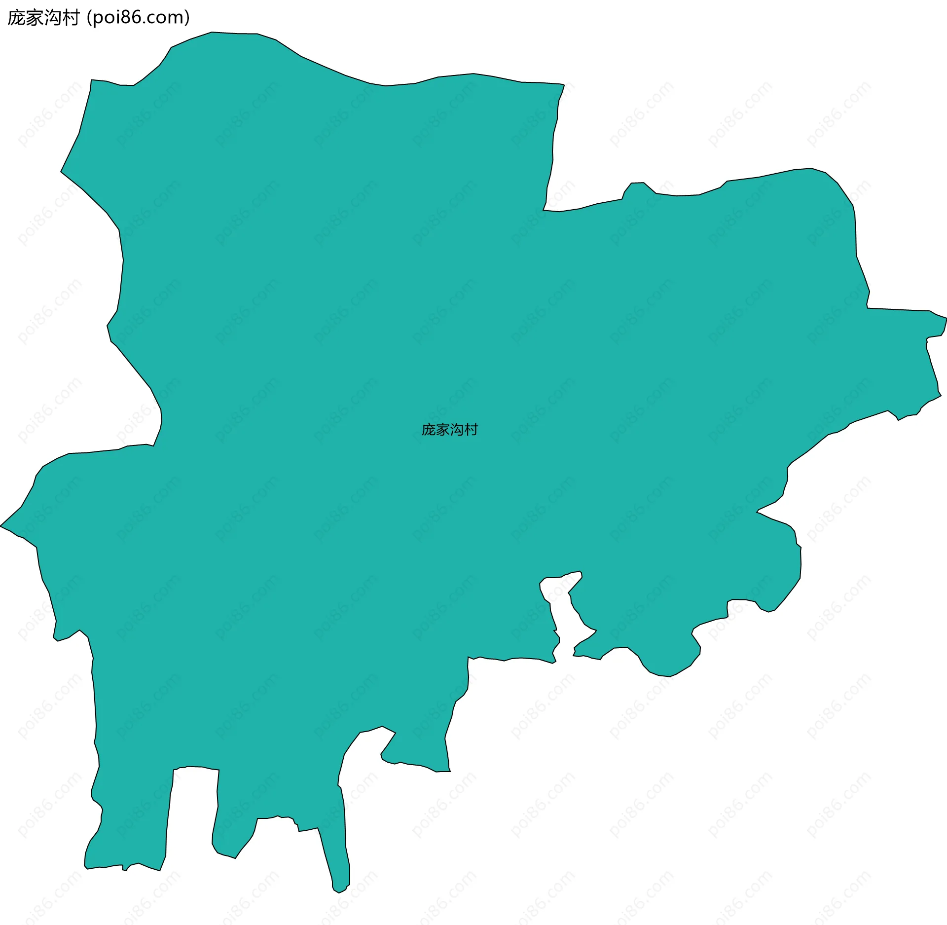 庞家沟村边界地图