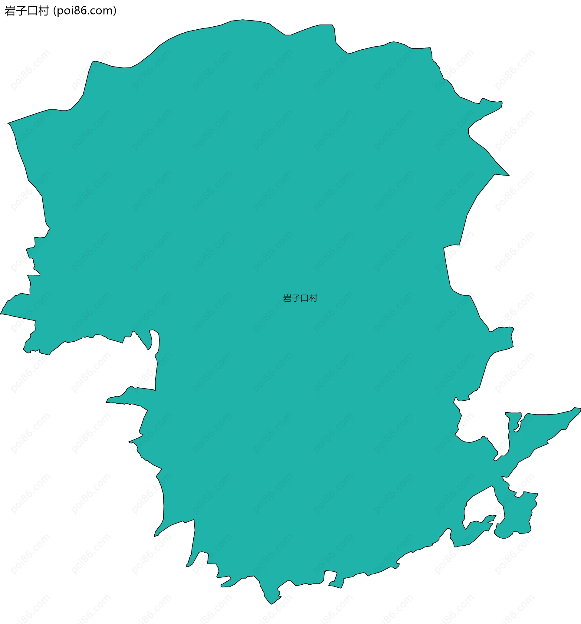岩子口村边界地图