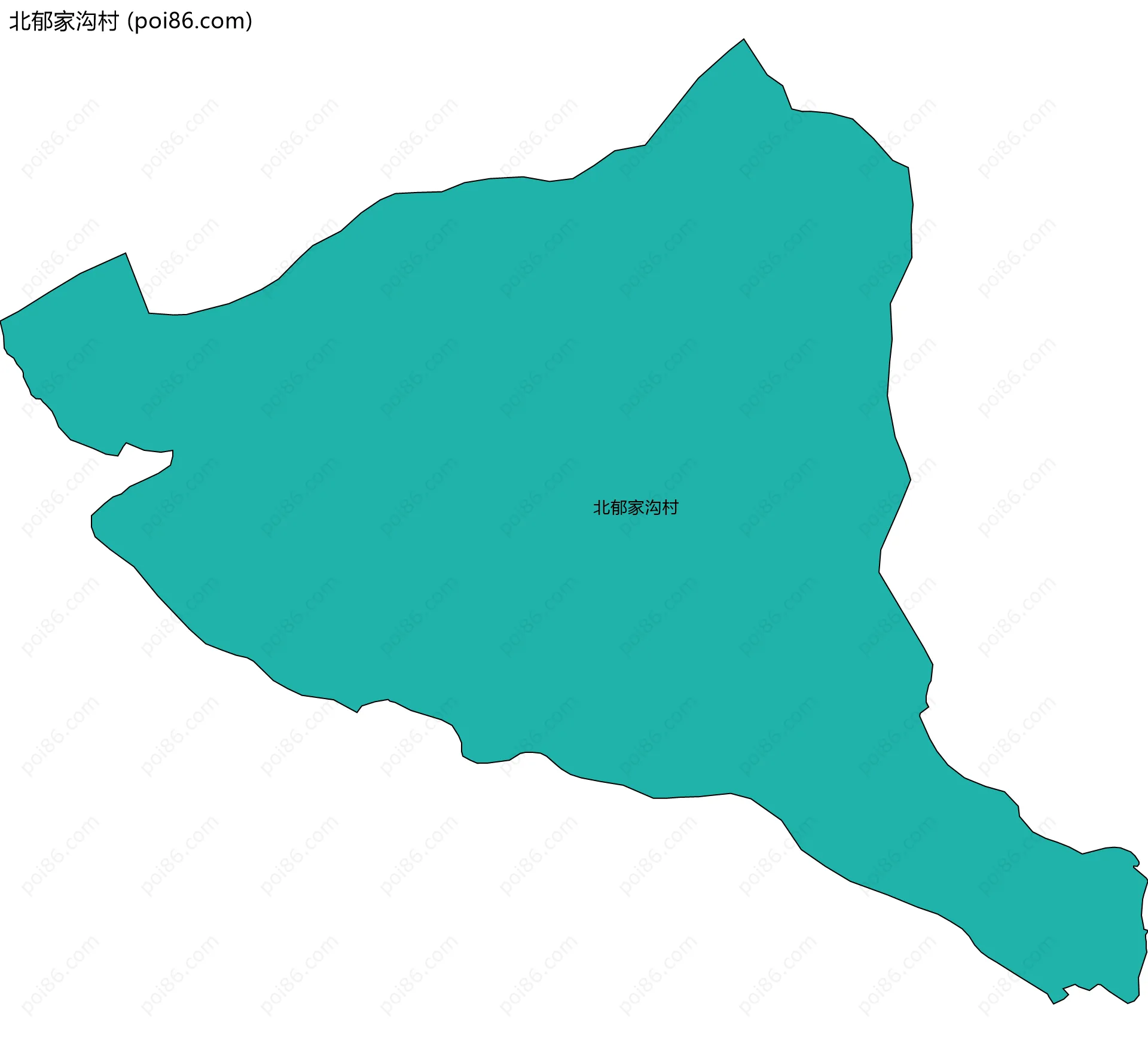 北郁家沟村边界地图