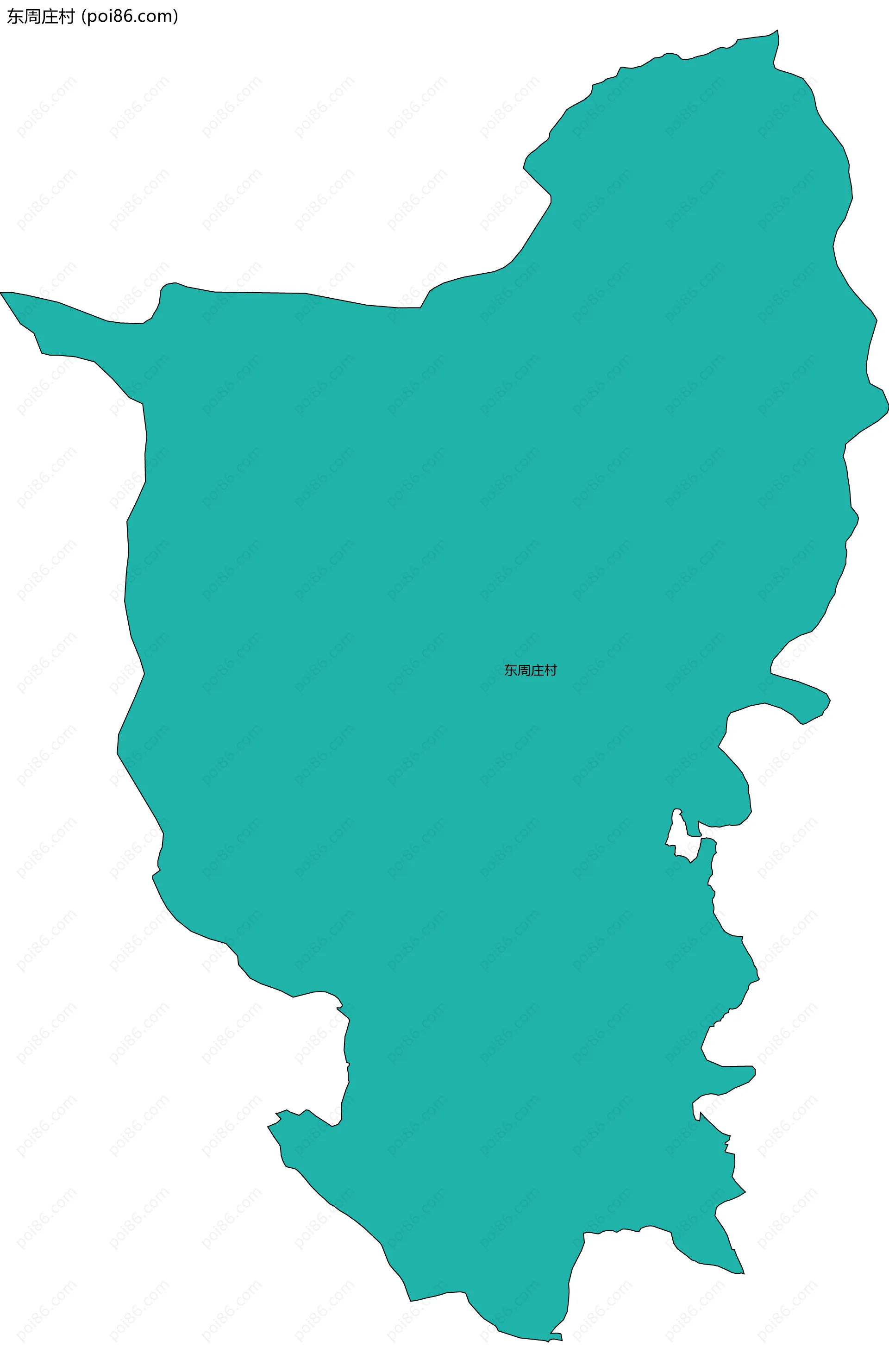 东周庄村边界地图