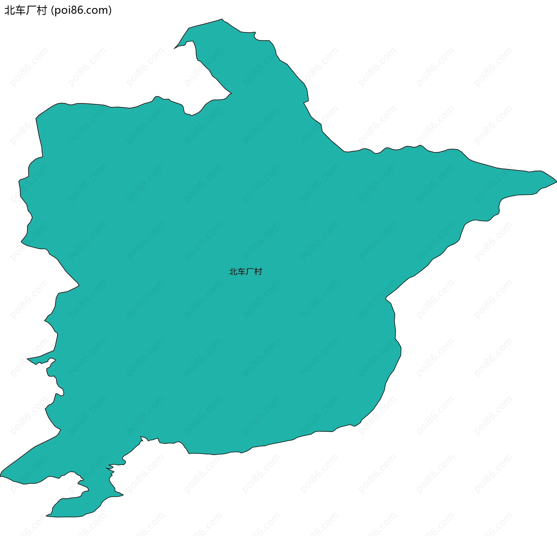 北车厂村边界地图