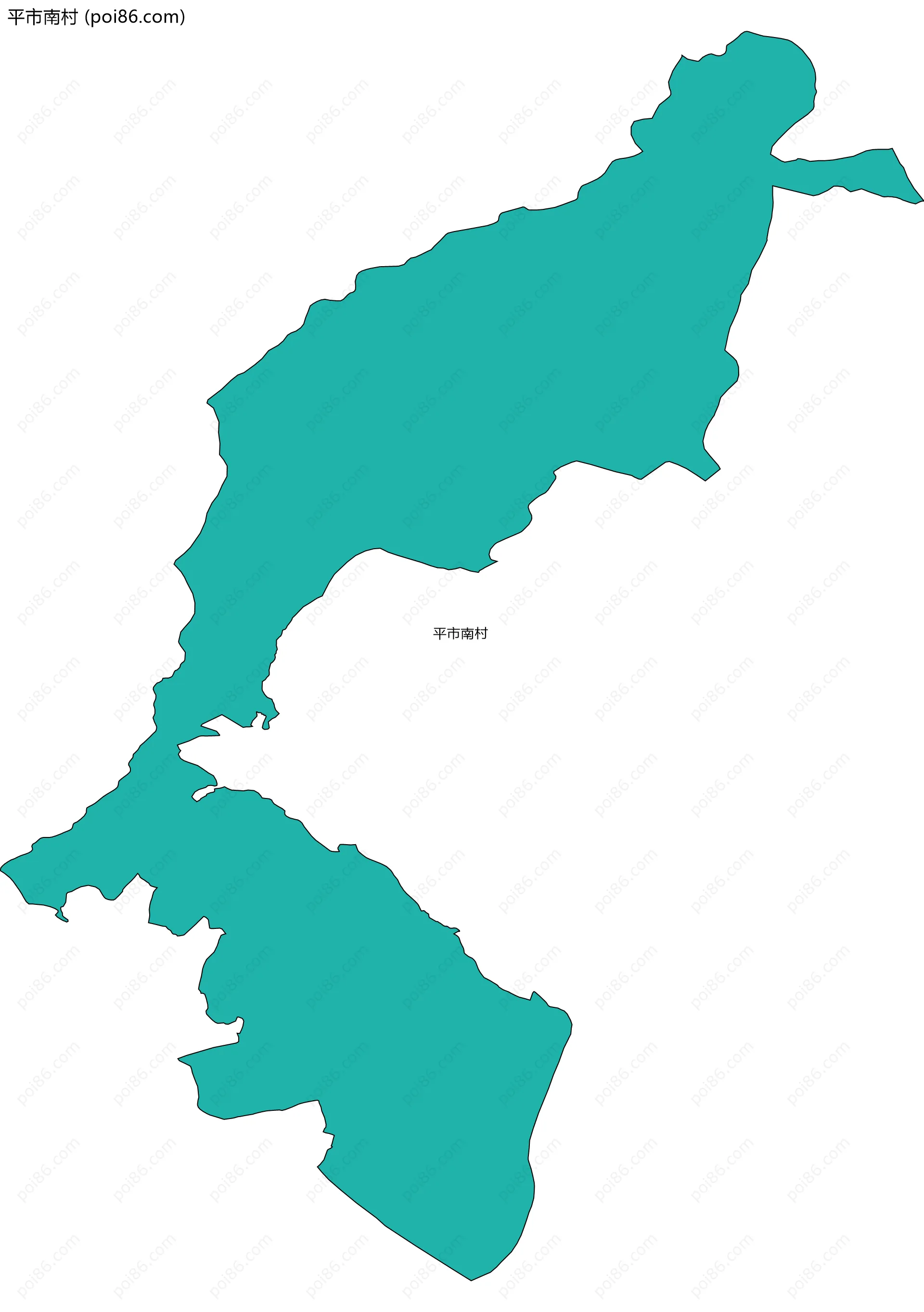 平市南村边界地图