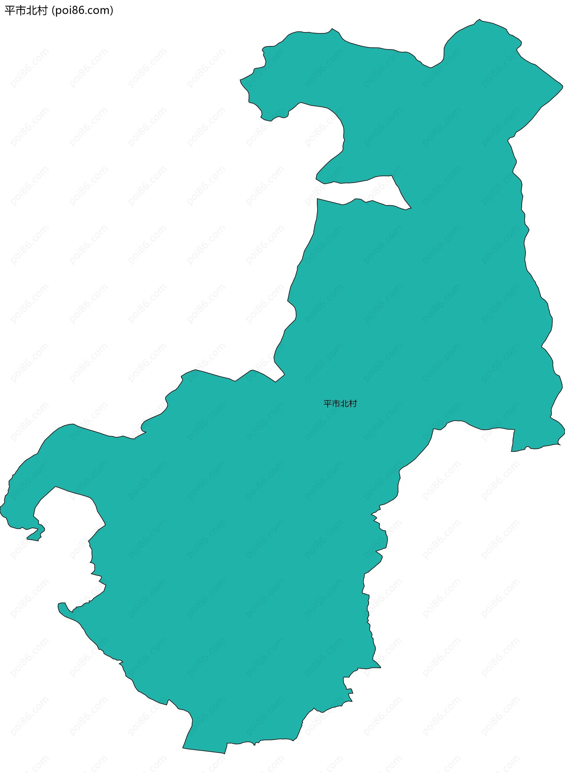 平市北村边界地图