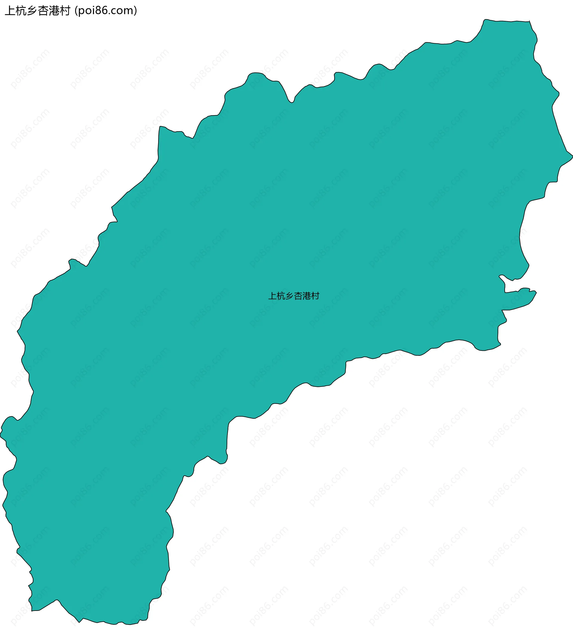 上杭乡杏港村边界地图