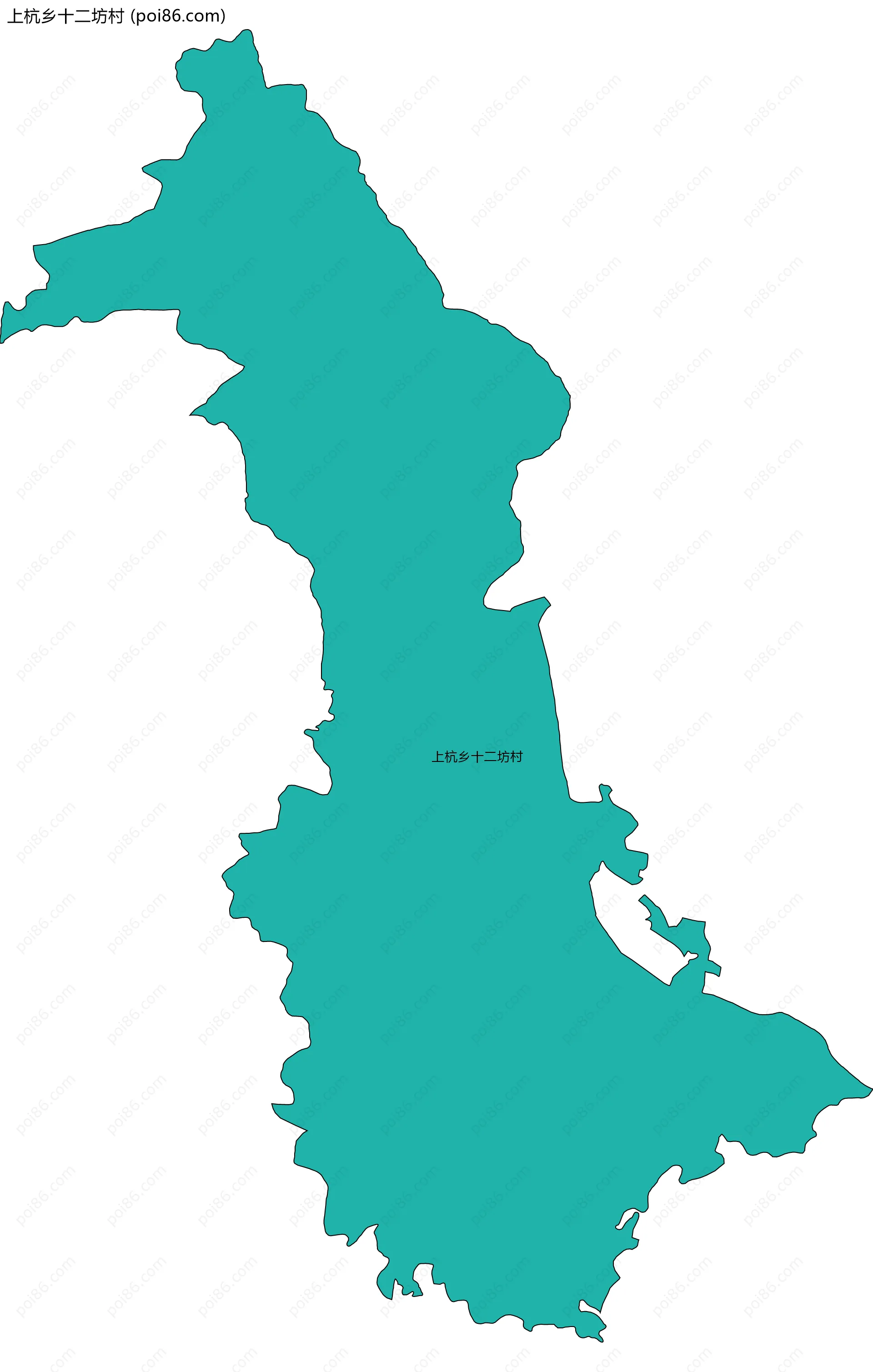 上杭乡十二坊村边界地图