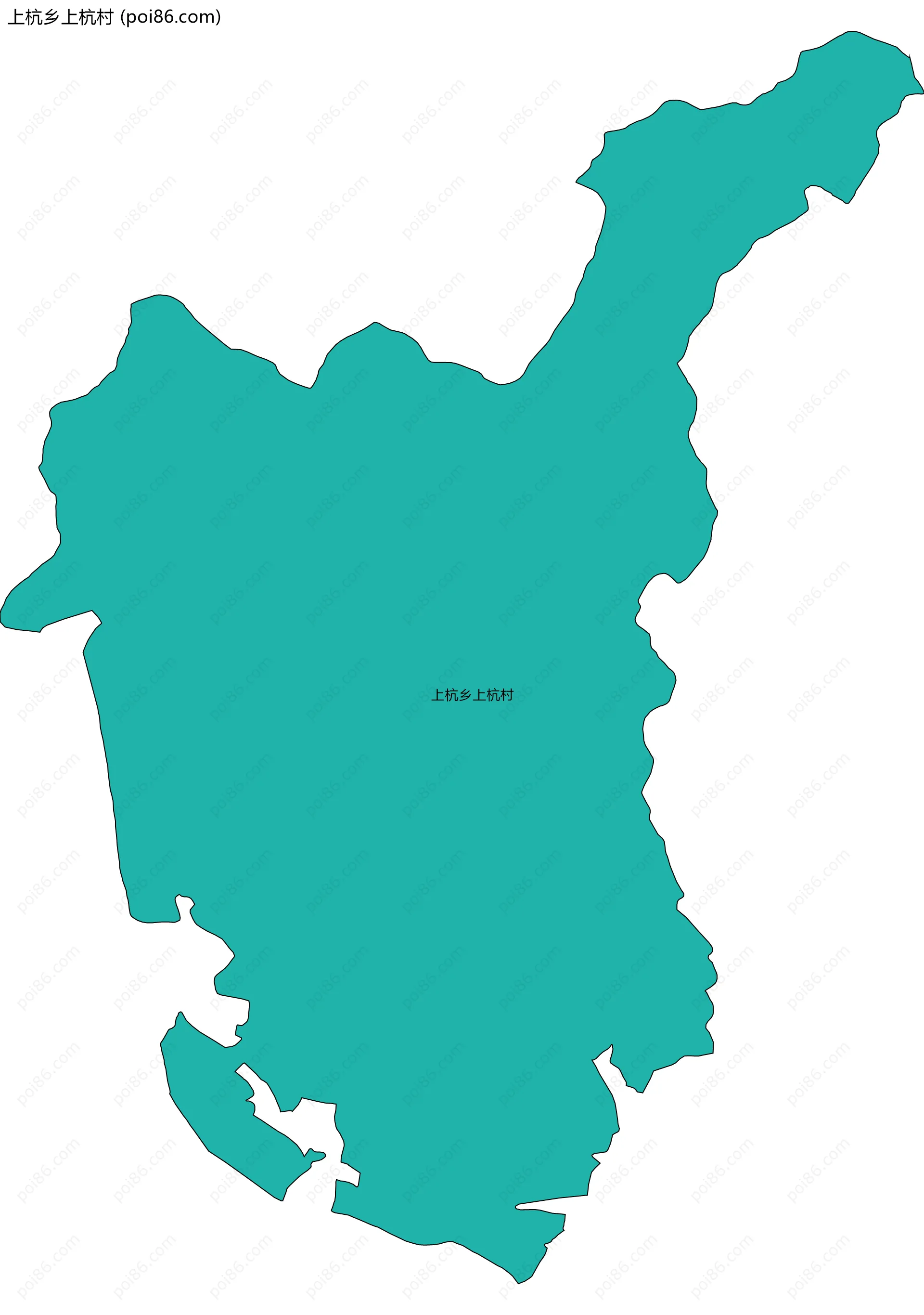 上杭乡上杭村边界地图