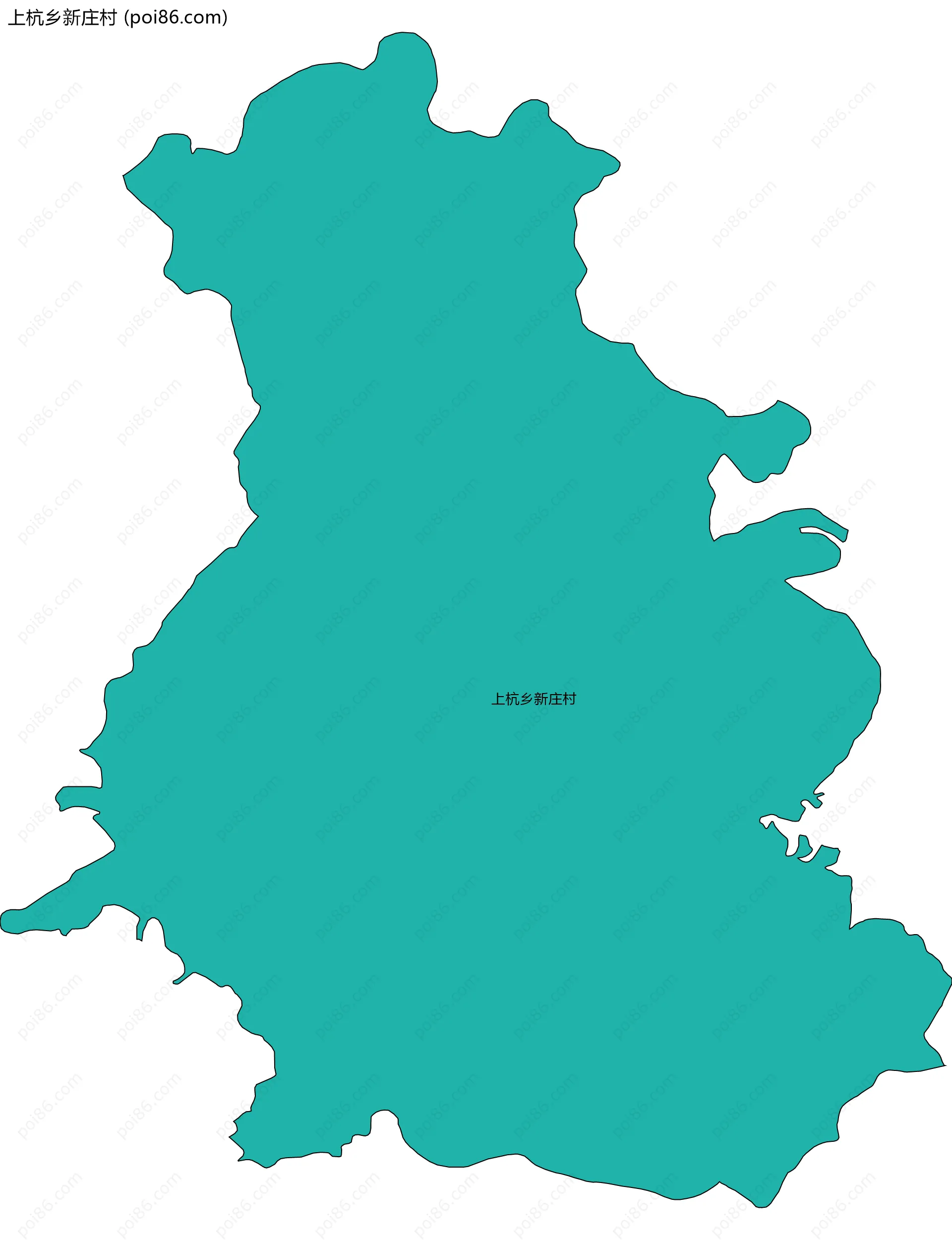 上杭乡新庄村边界地图