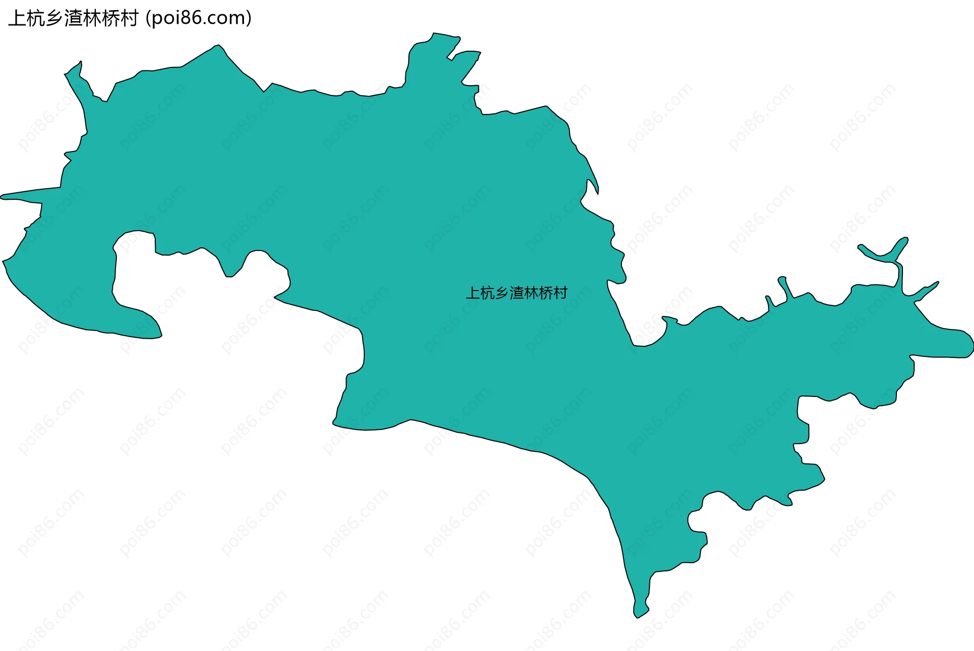 上杭乡渣林桥村边界地图