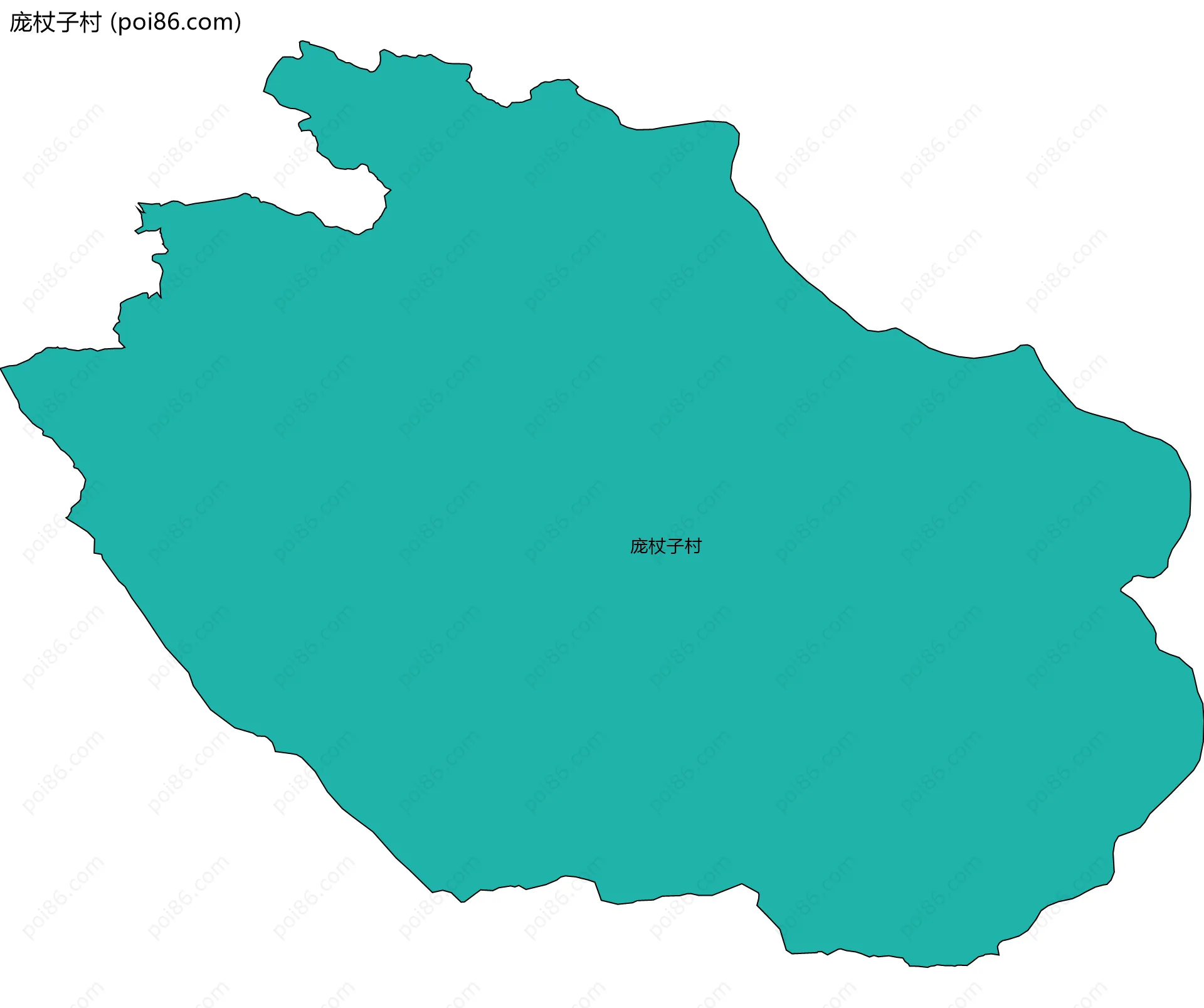 庞杖子村边界地图