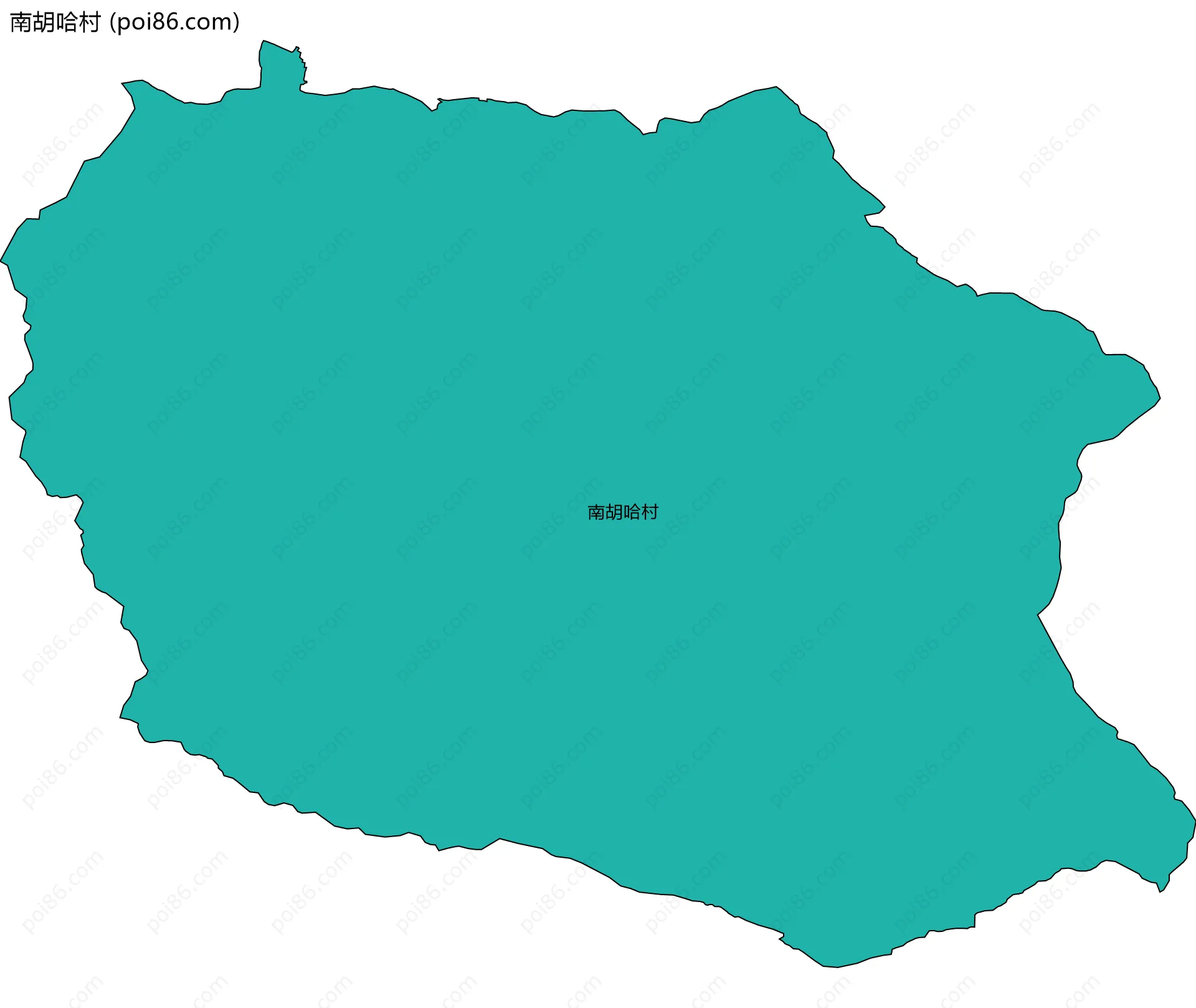 南胡哈村边界地图