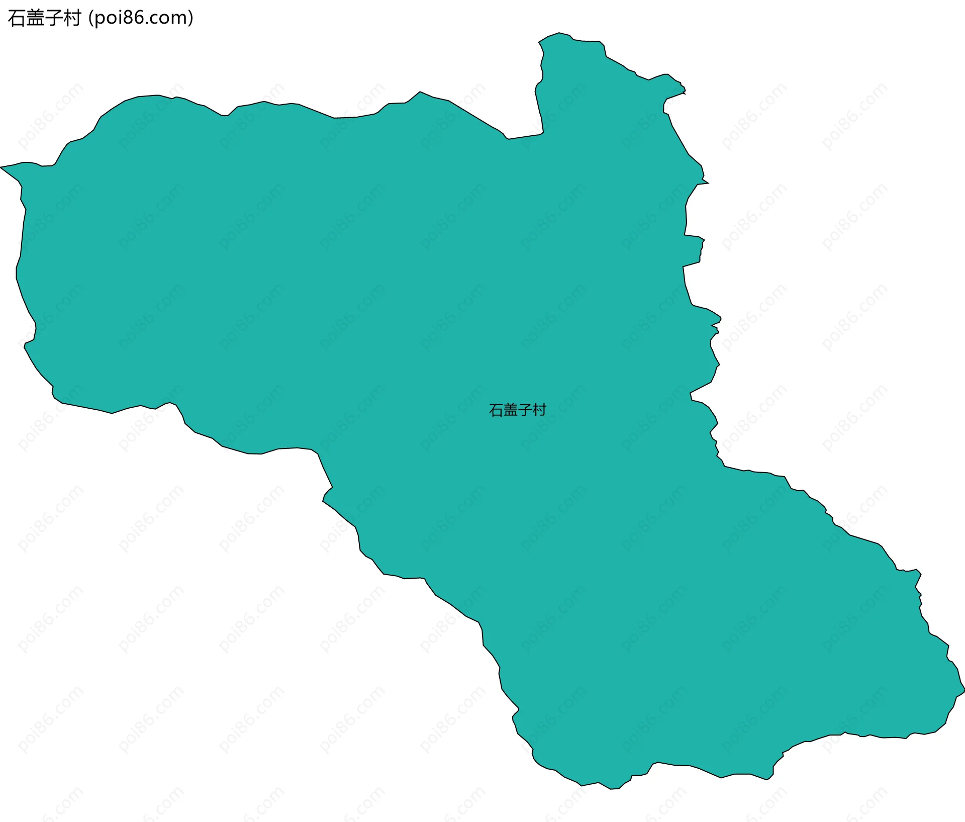 石盖子村边界地图