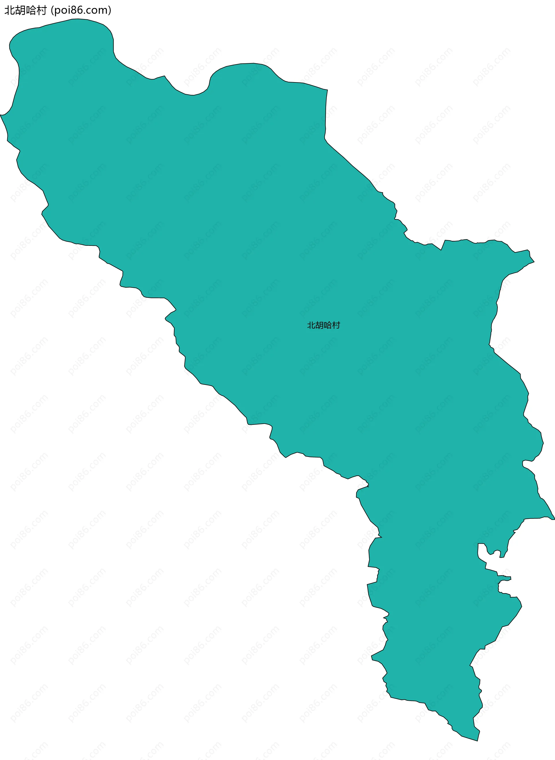 北胡哈村边界地图