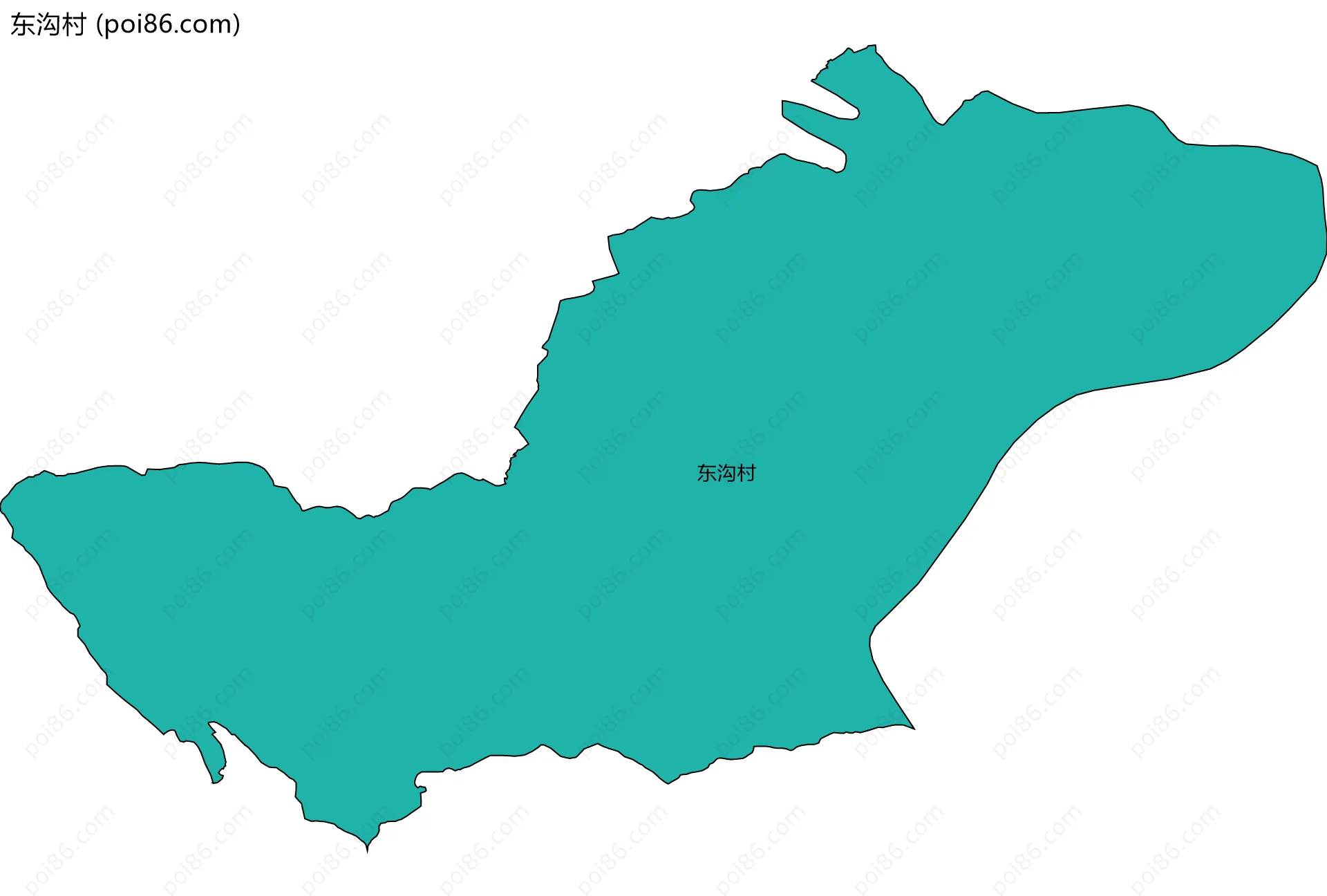 东沟村边界地图