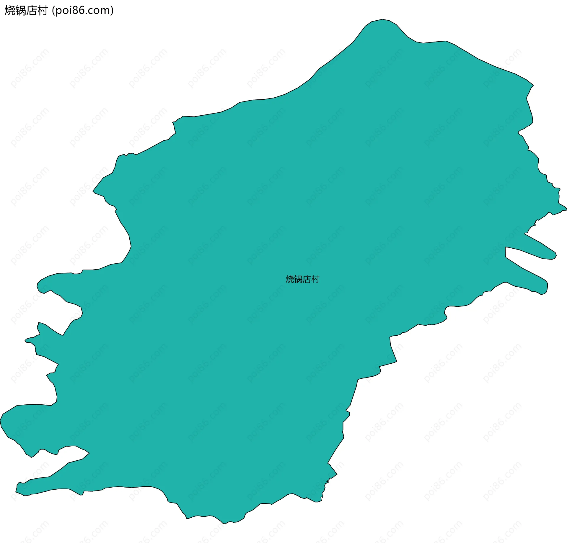 烧锅店村边界地图