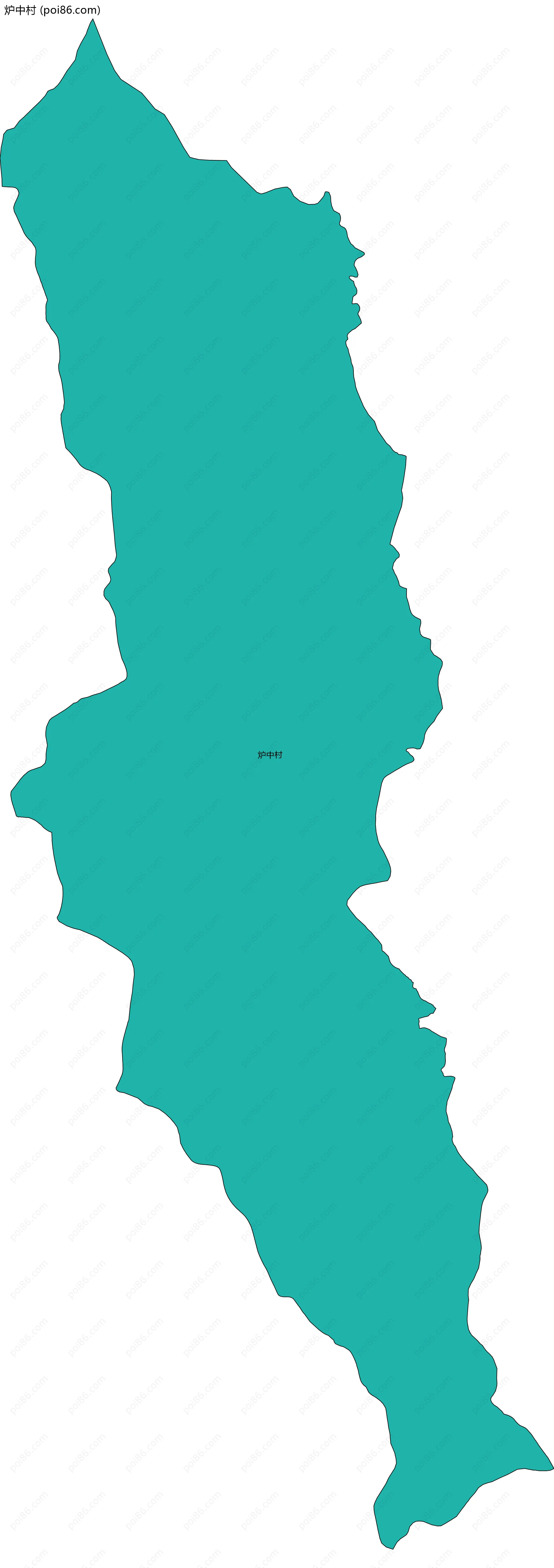 炉中村边界地图