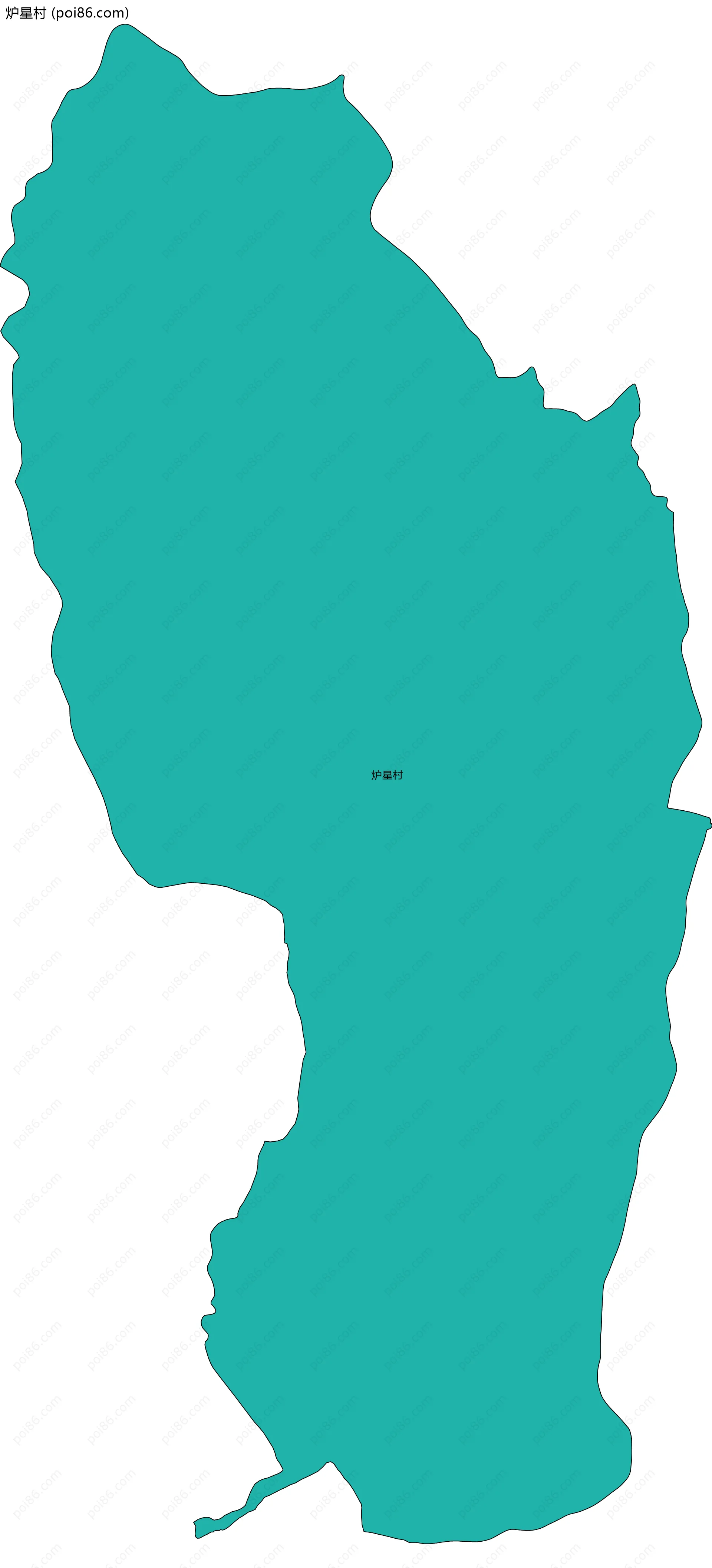 炉星村边界地图