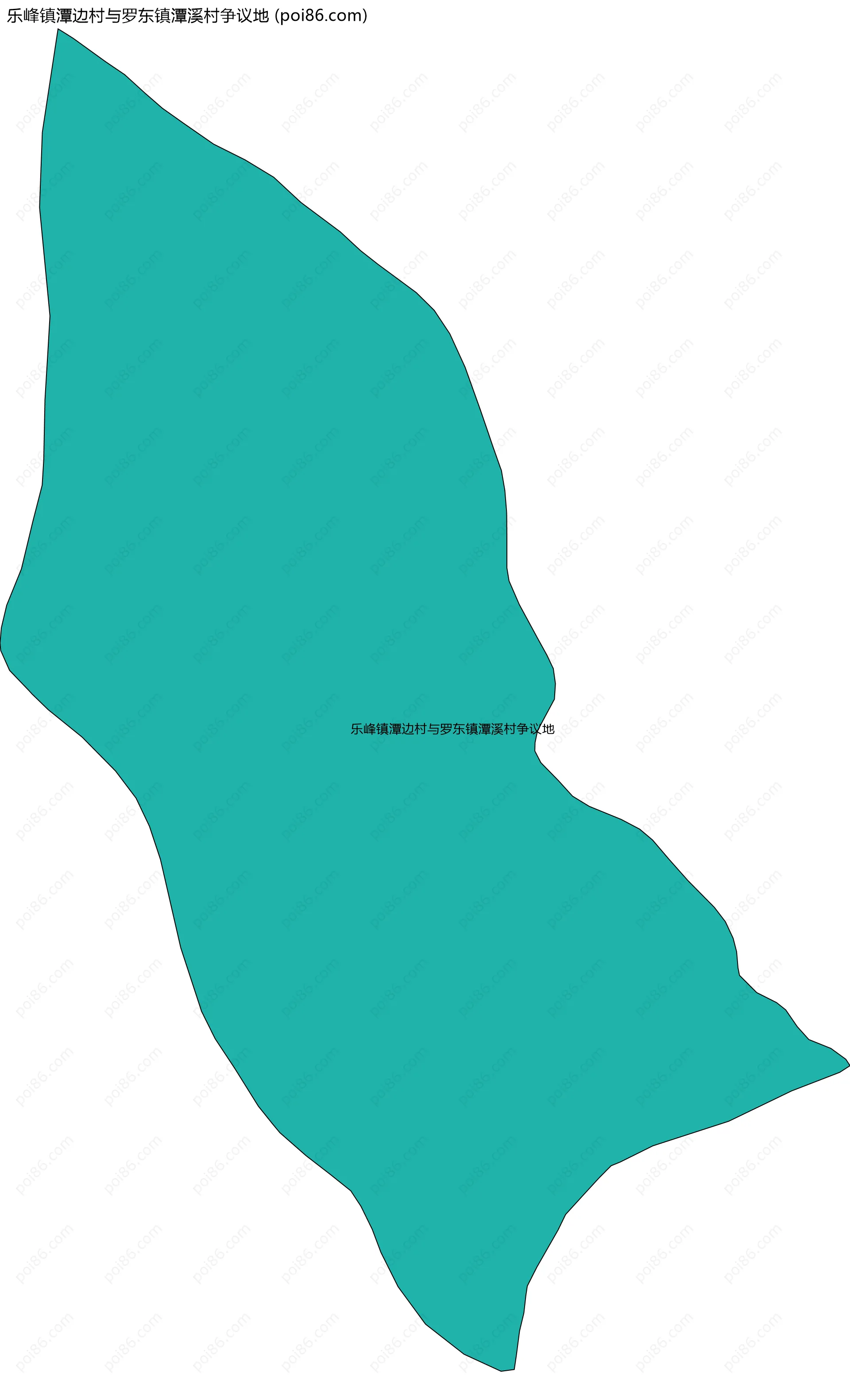 乐峰镇潭边村与罗东镇潭溪村争议地边界地图