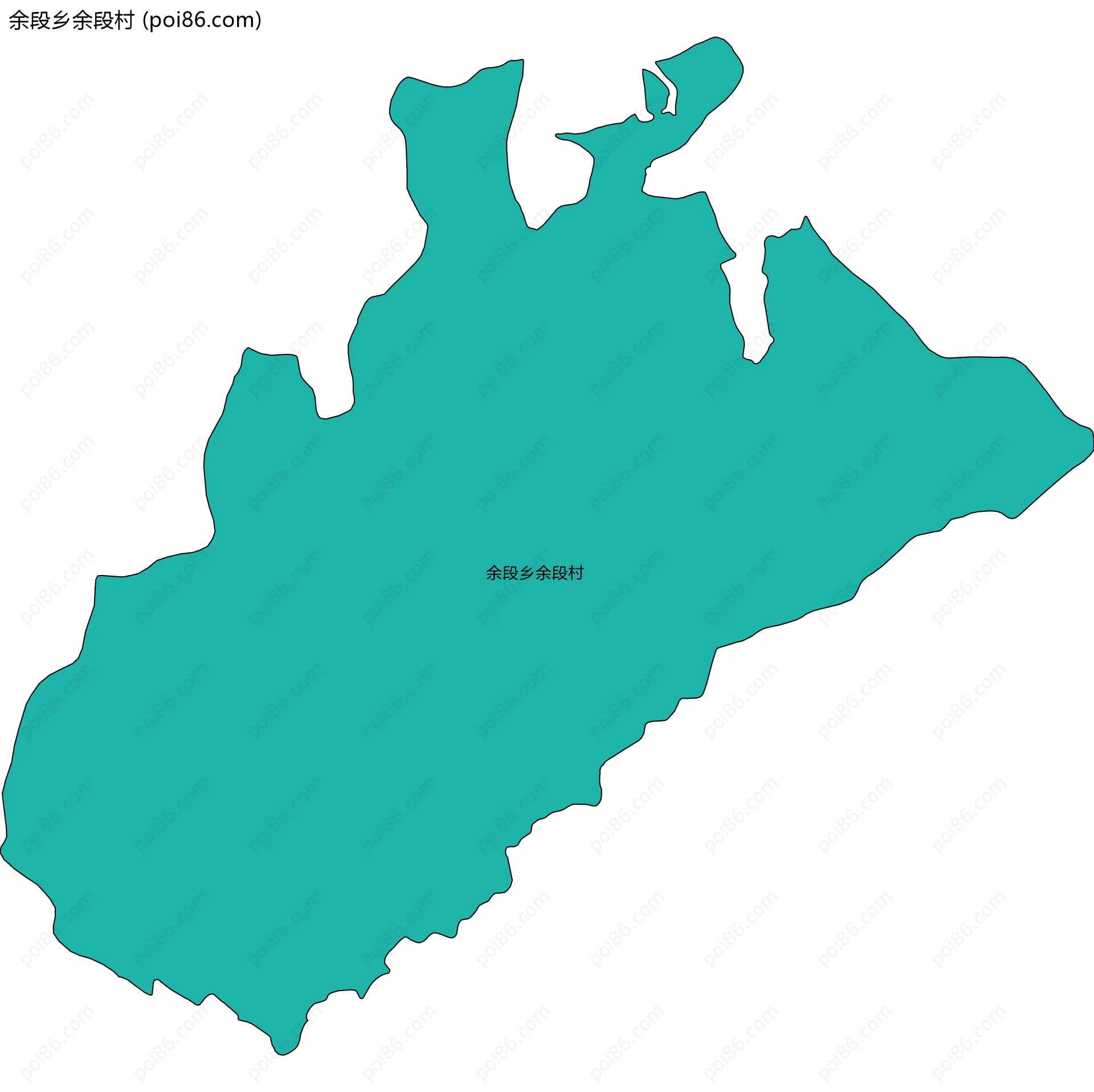 余段乡余段村边界地图