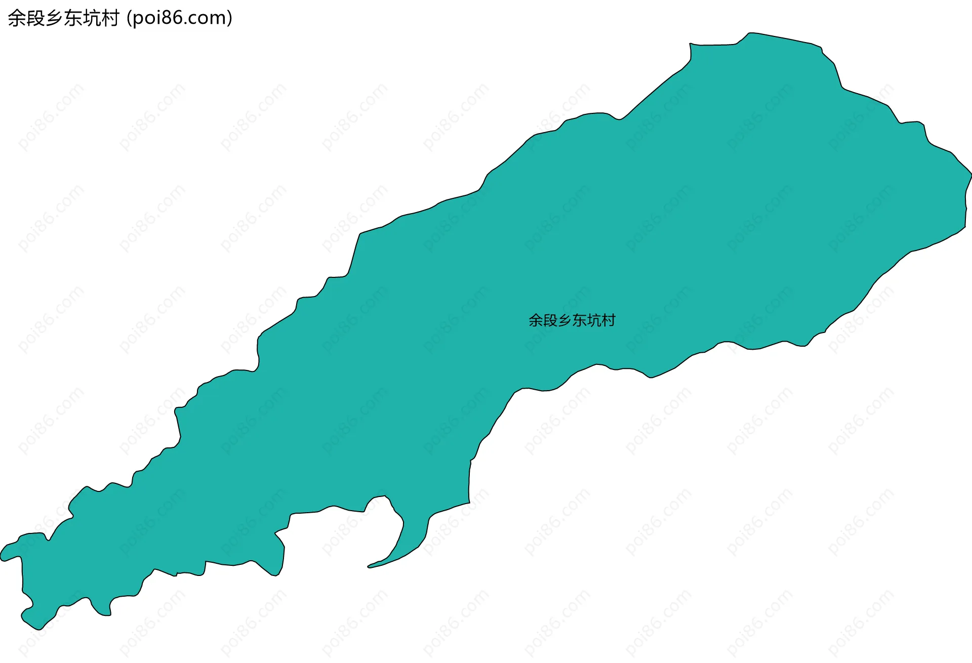 余段乡东坑村边界地图