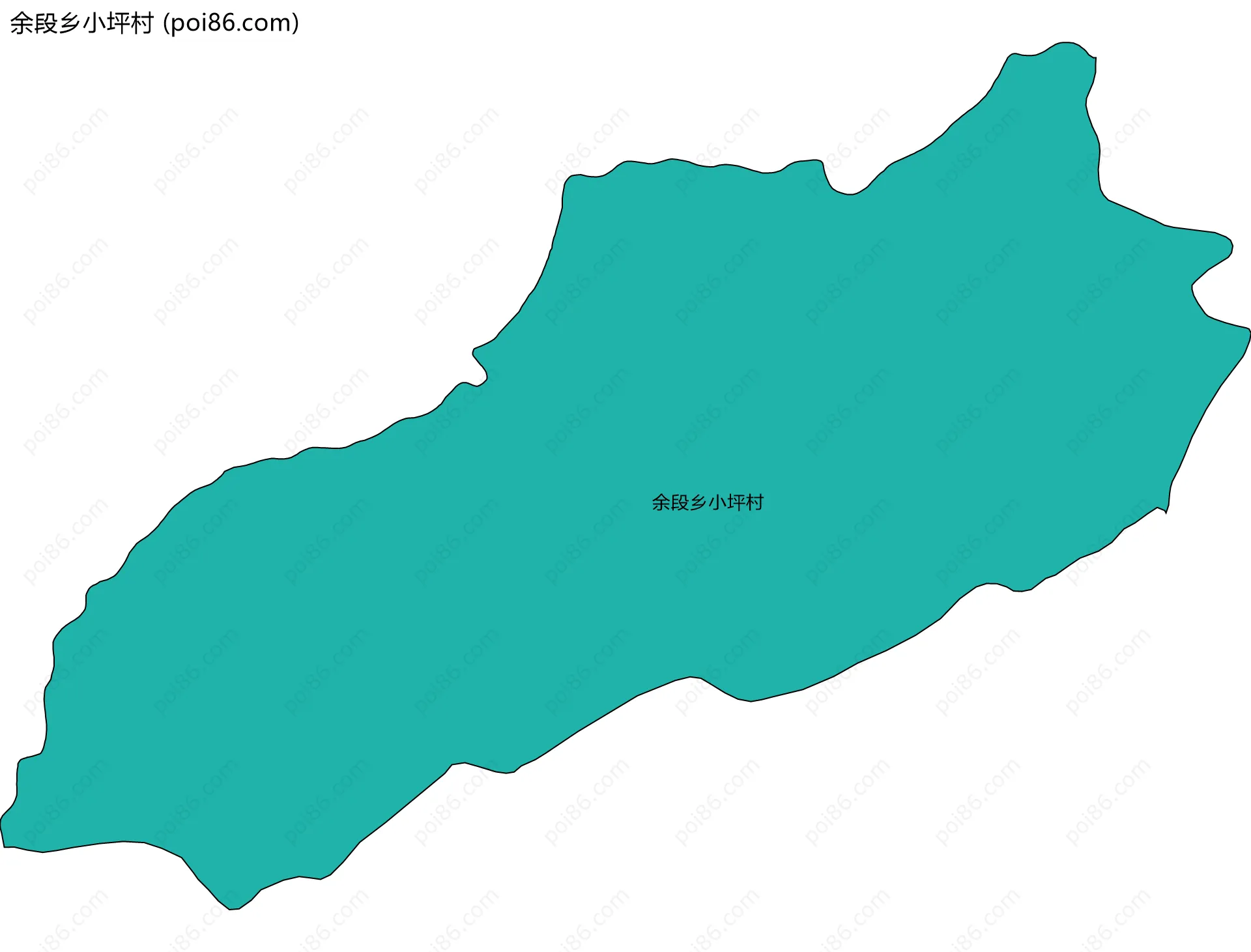余段乡小坪村边界地图