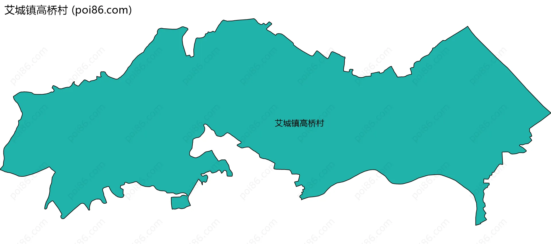 艾城镇高桥村边界地图