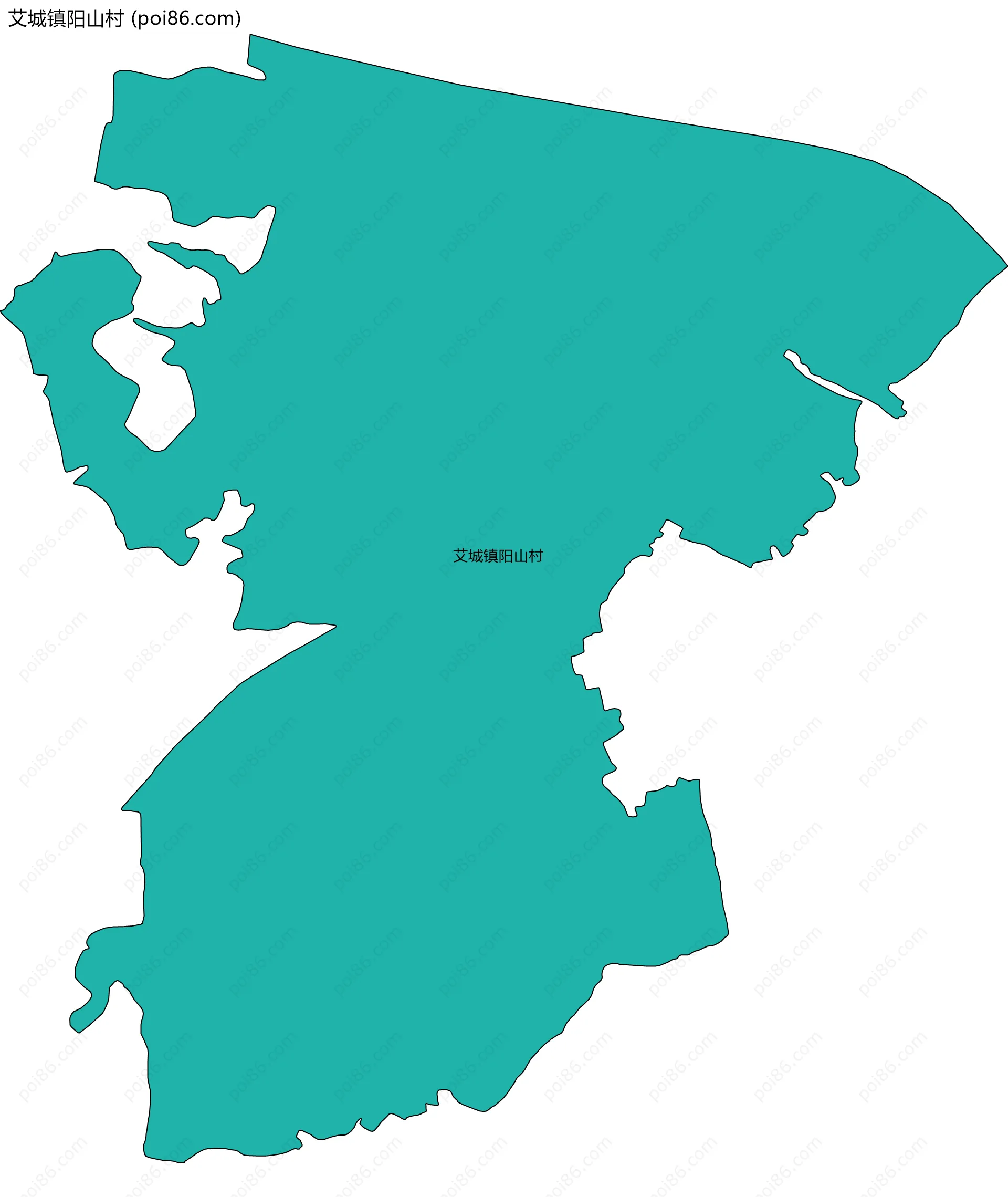 艾城镇阳山村边界地图