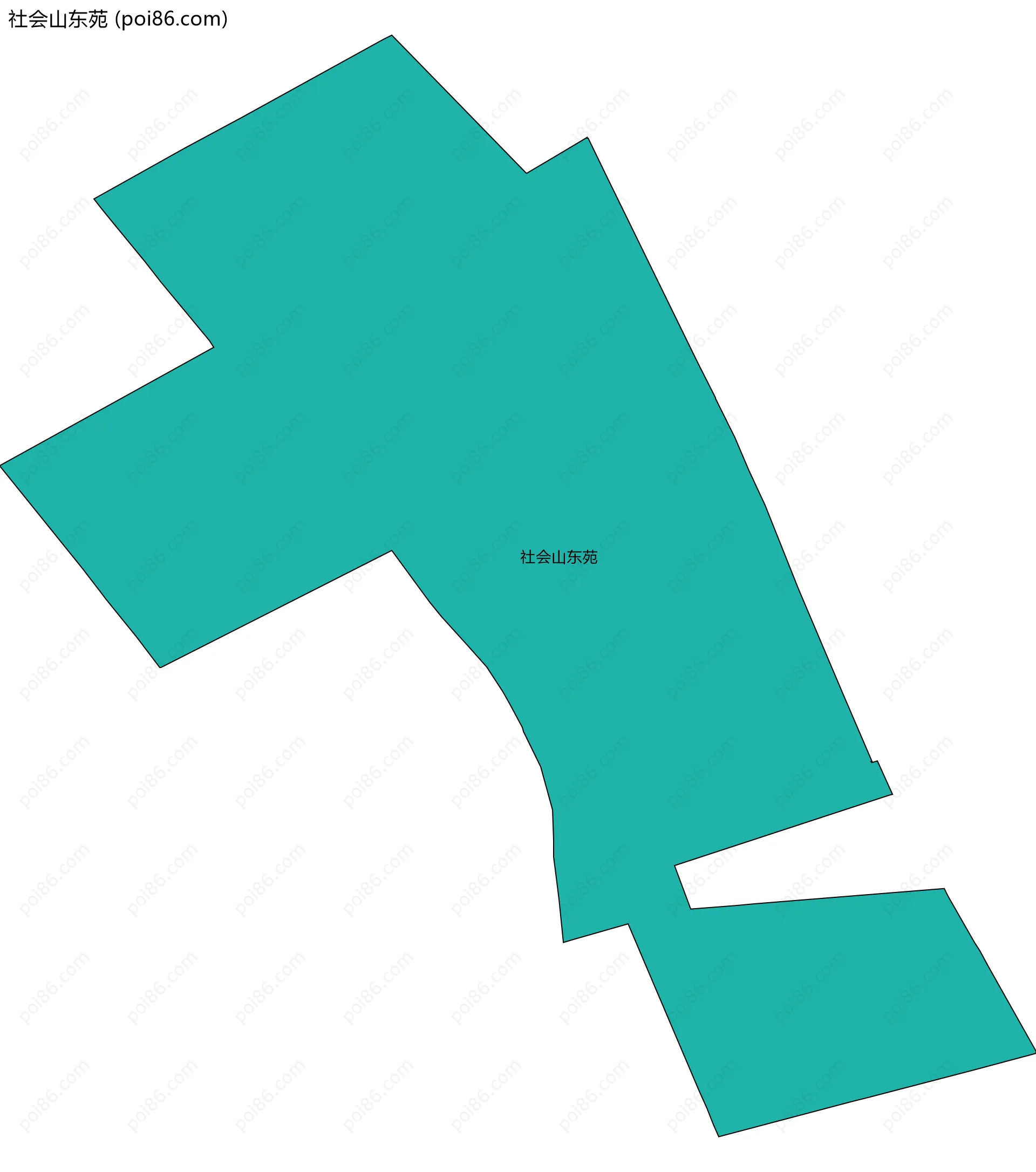 社会山东苑边界地图