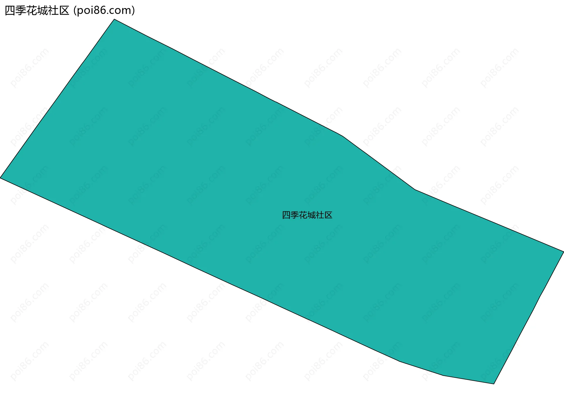 四季花城社区边界地图