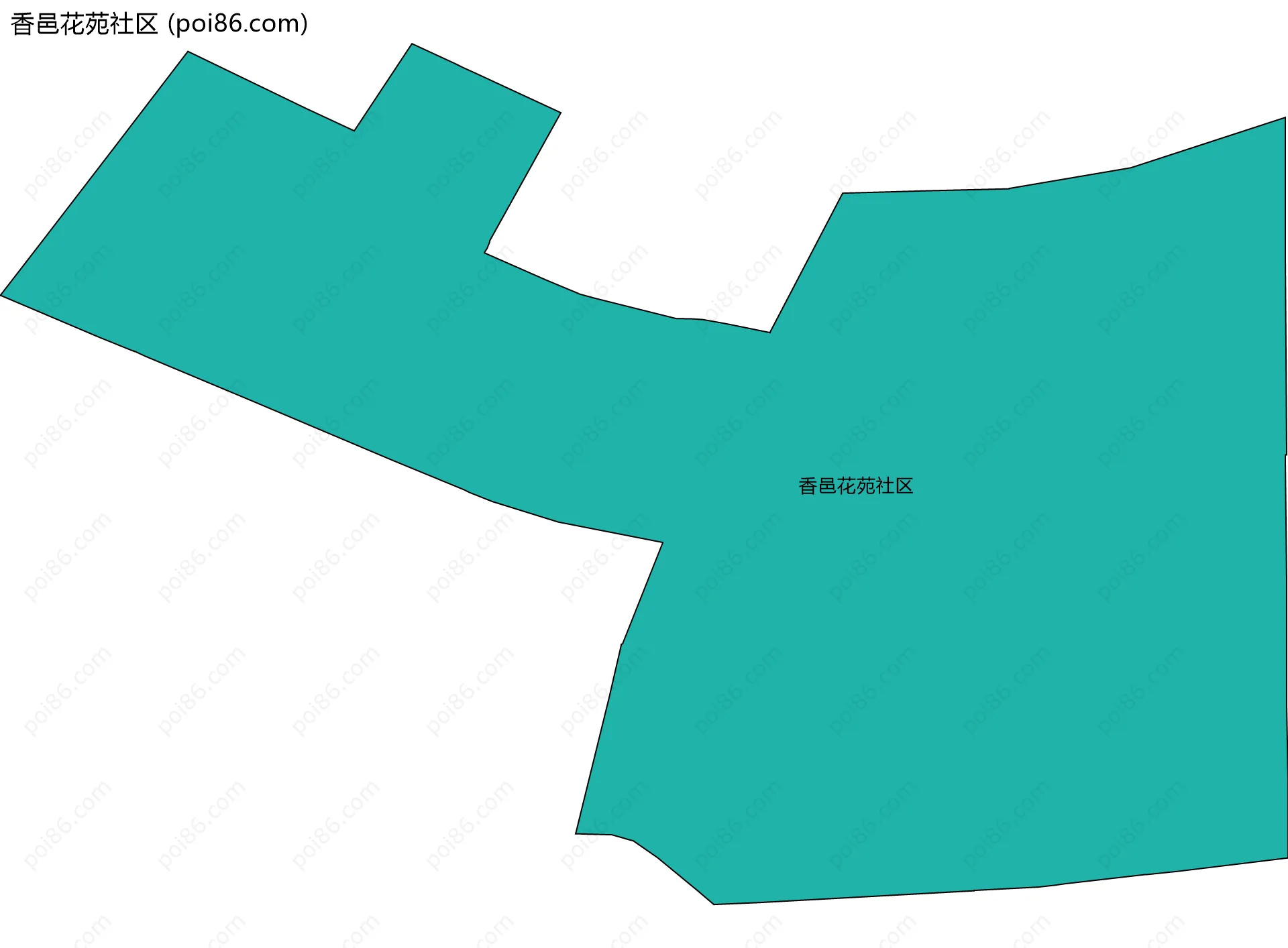 香邑花苑社区边界地图