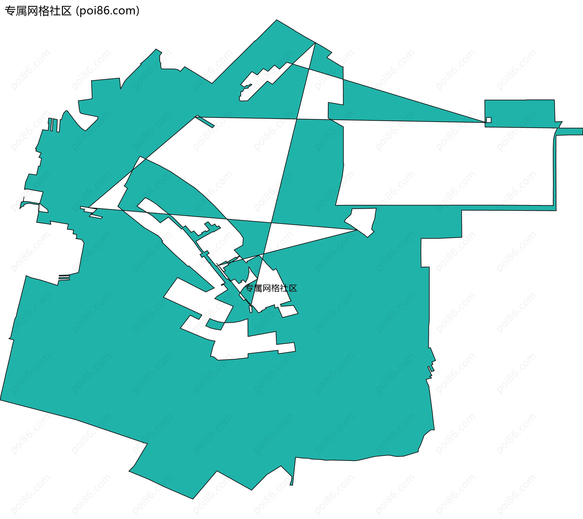 专属网格社区边界地图