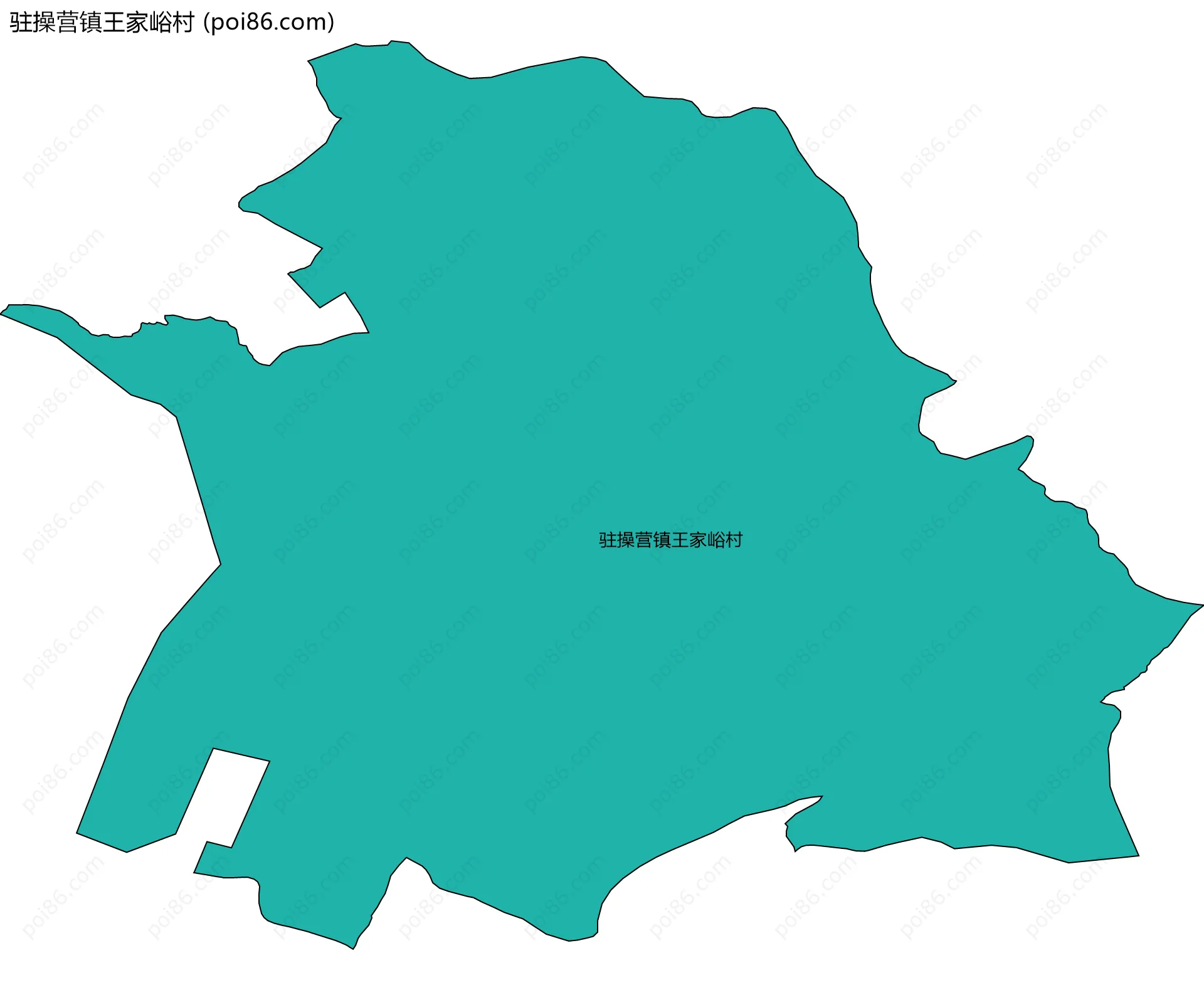 驻操营镇王家峪村边界地图