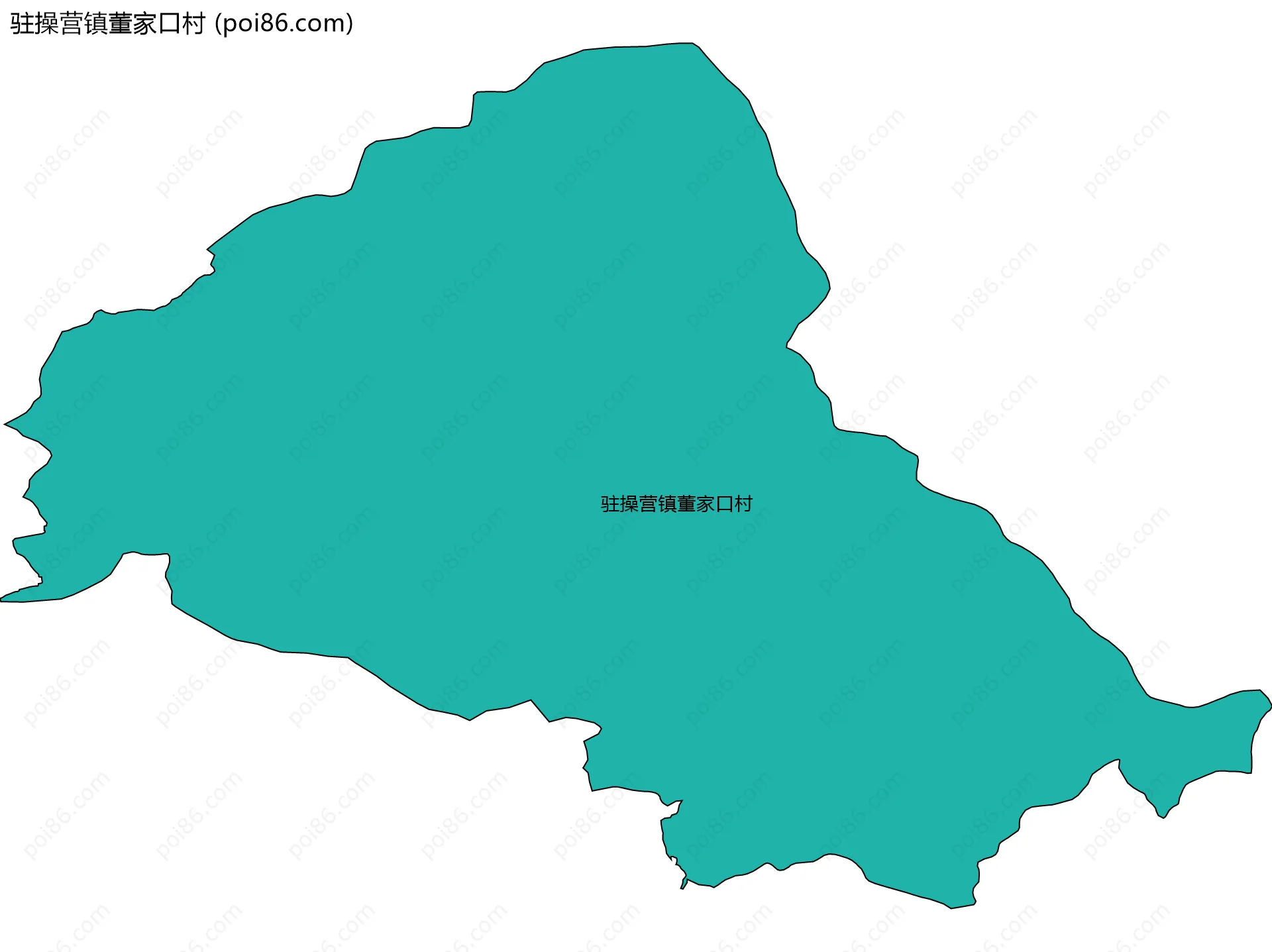 驻操营镇董家口村边界地图