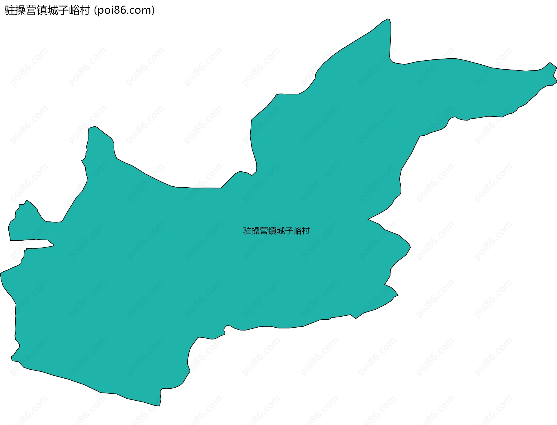 驻操营镇城子峪村边界地图