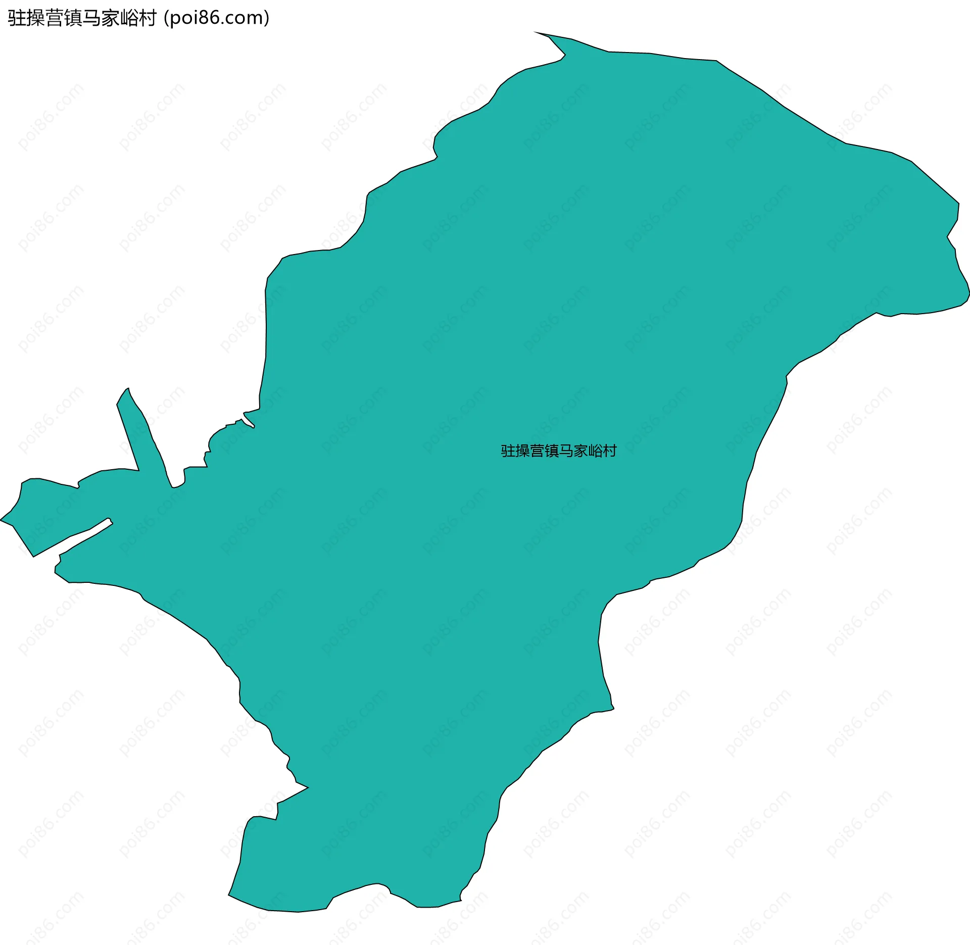 驻操营镇马家峪村边界地图